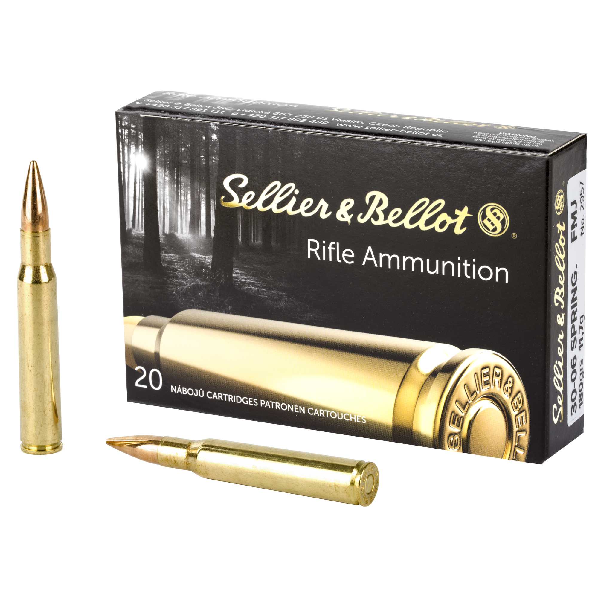 Sellier & Bellot Rifle 30-06 Springfield 180gr Full Metal Jacket – 20rd