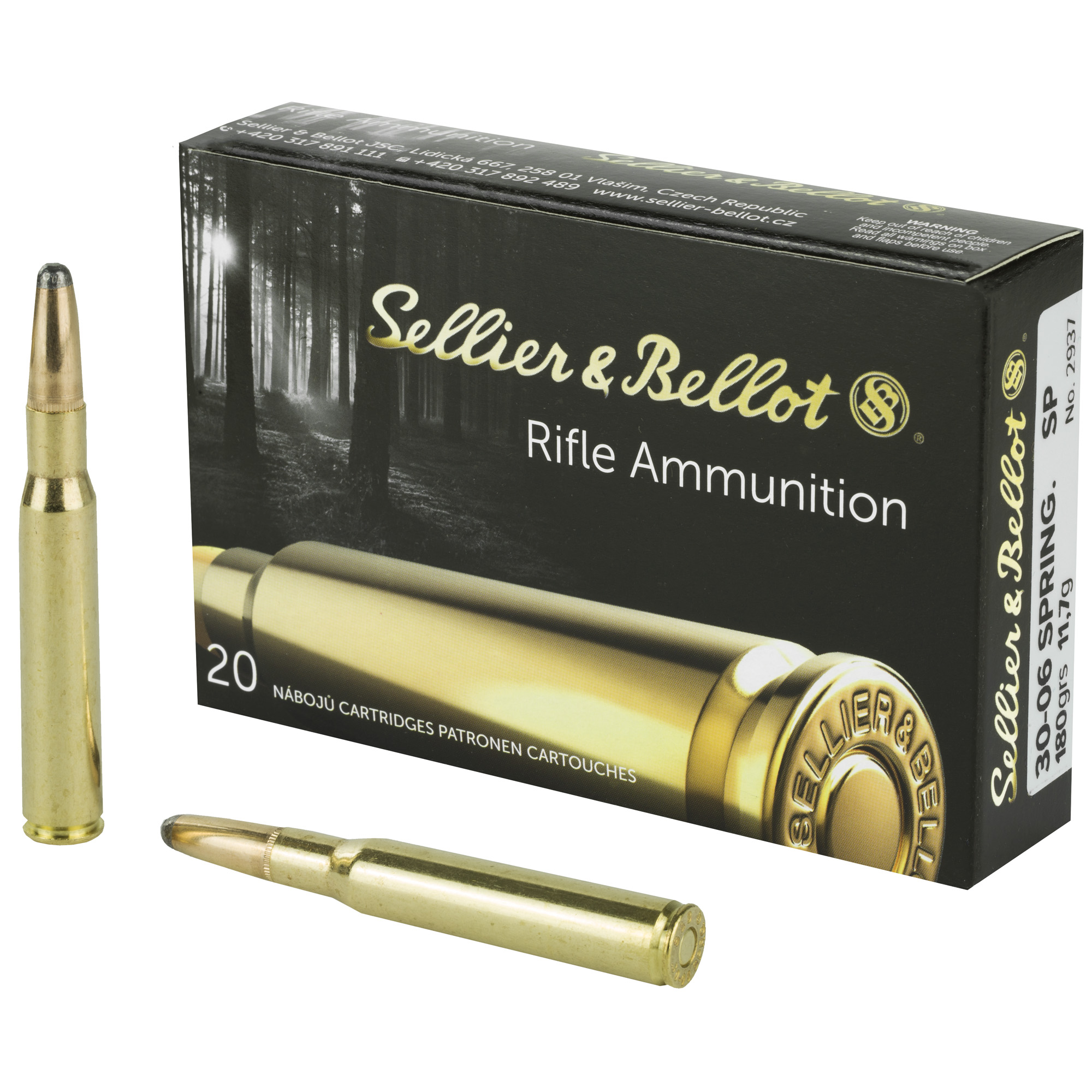 Sellier & Bellot Rifle 30-06 Springfield 180gr Soft Point – 20rd