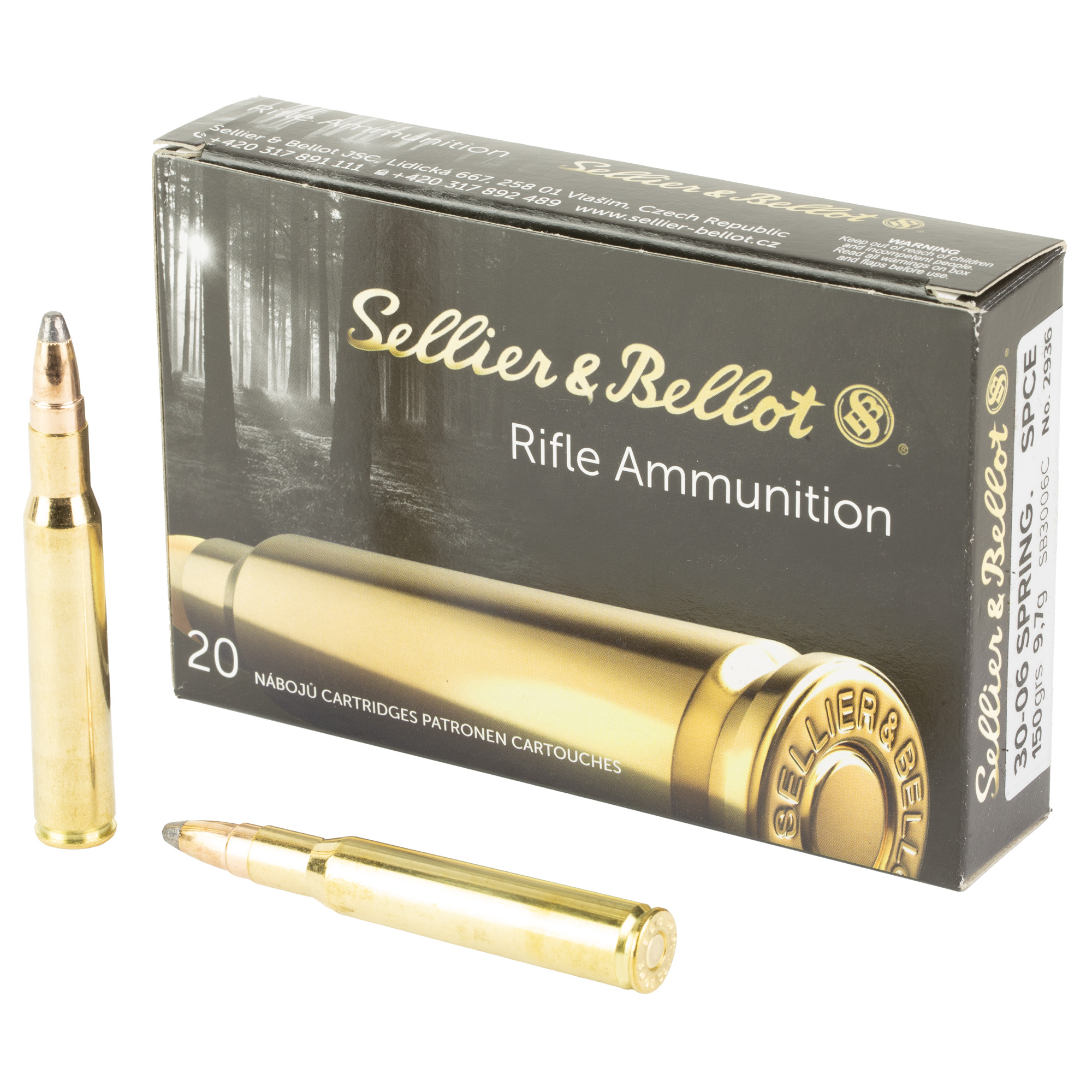 Sellier & Bellot Rifle 30-06 Springfield 150gr Soft Point – 20rd