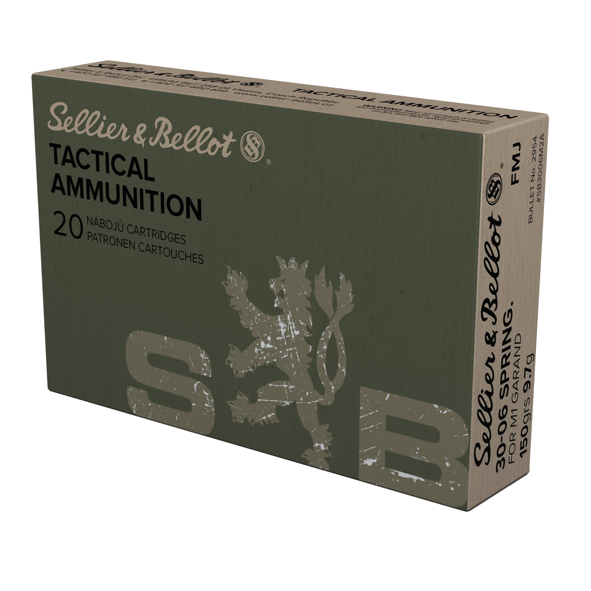 Sellier & Bellot Rifle 30-06 Springfield 150gr Full Metal Jacket – 20rd