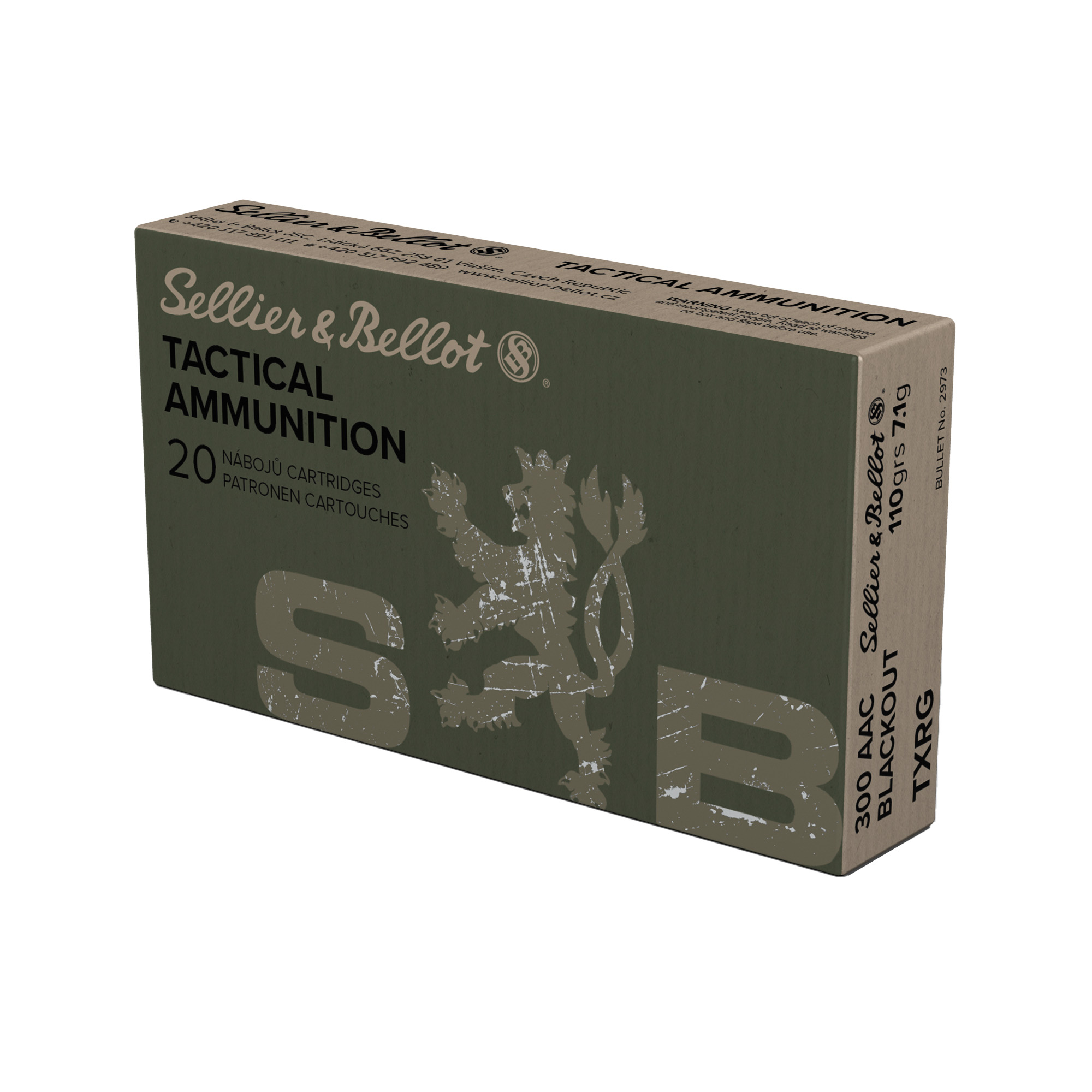 Sellier & Bellot Rifle 300 Blackout 110gr Boat Tail – 20rd