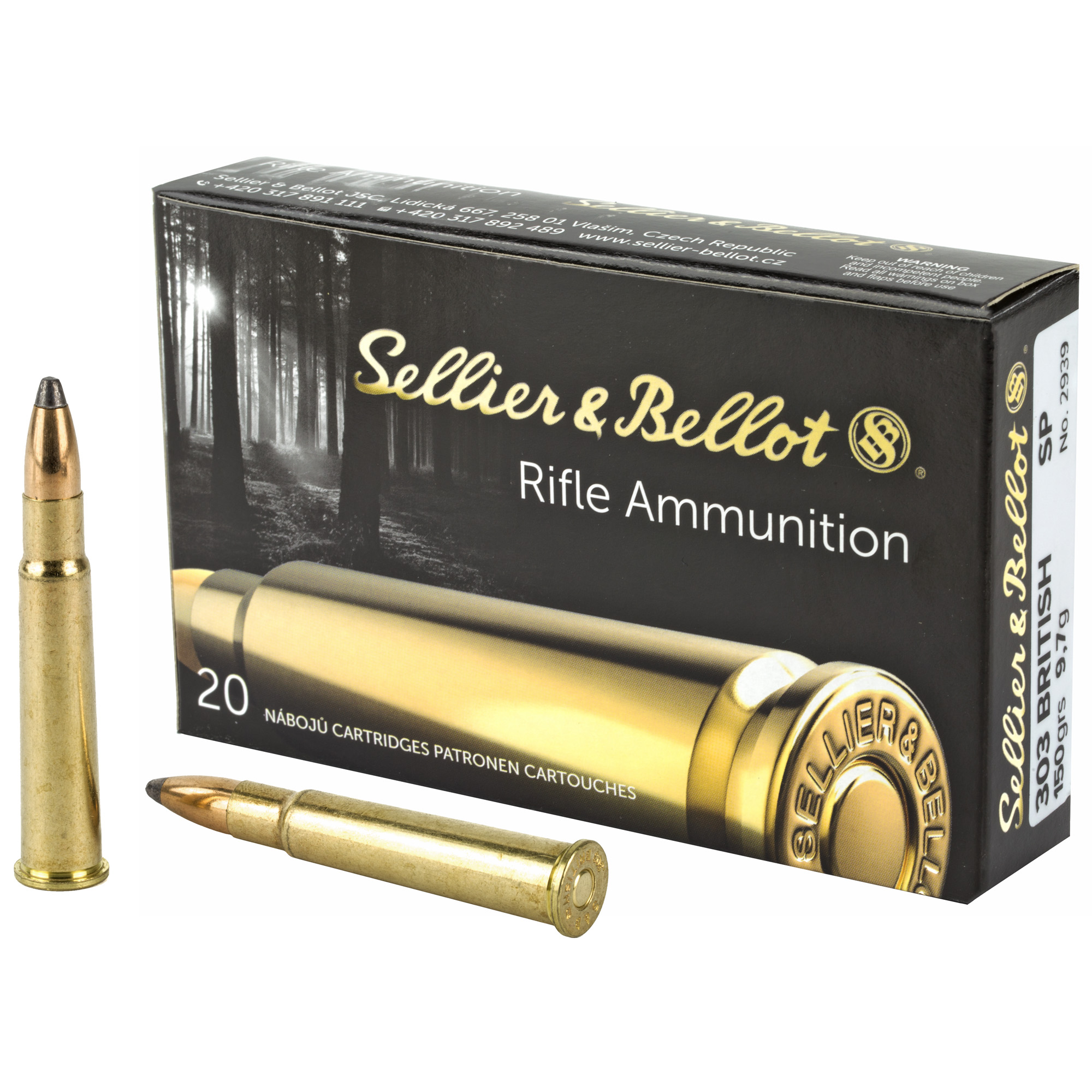 Sellier & Bellot Rifle 303 British 150gr Soft Point – 20rd