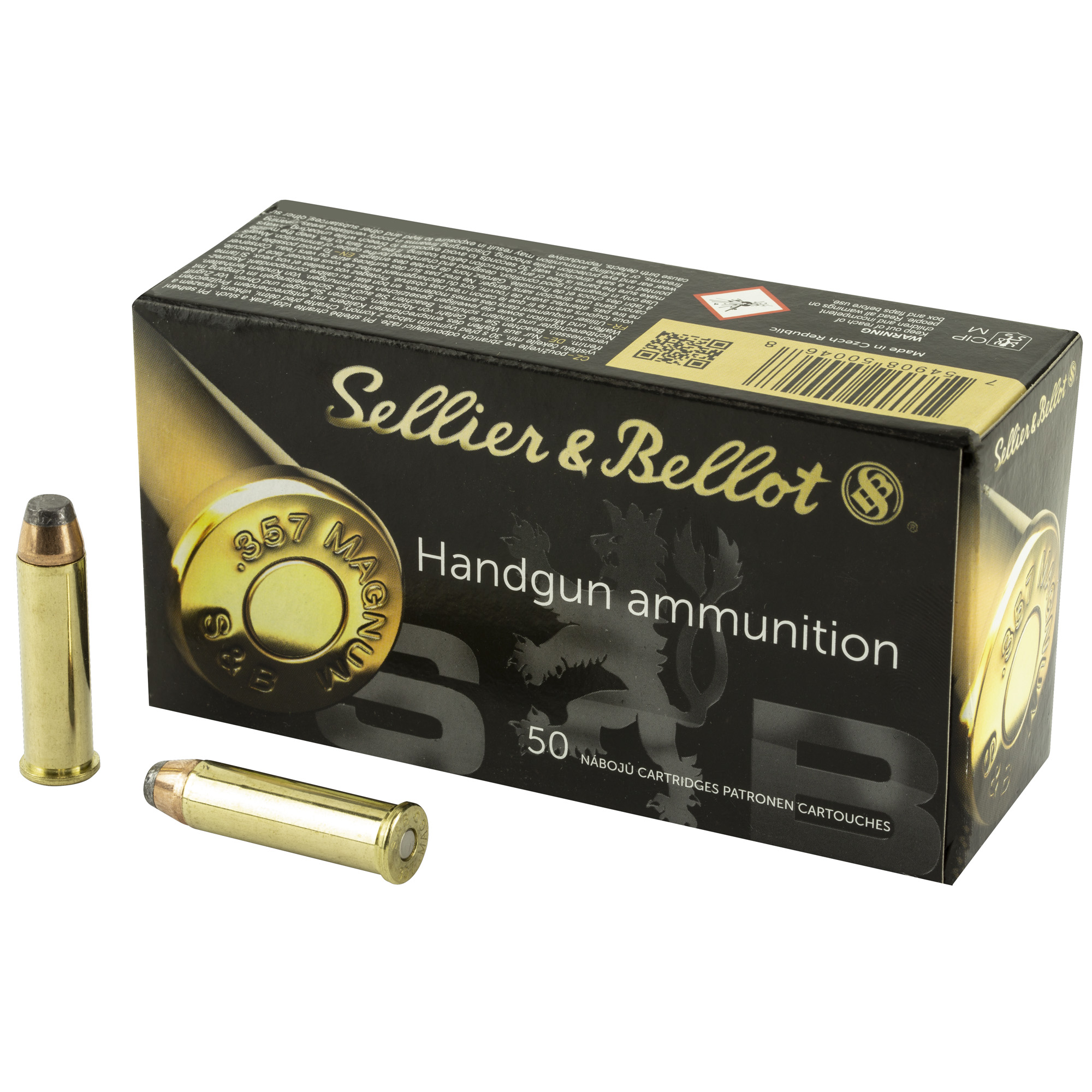 Sellier & Bellot Pistol 357 Magnum 158gr Soft Point – 50rd