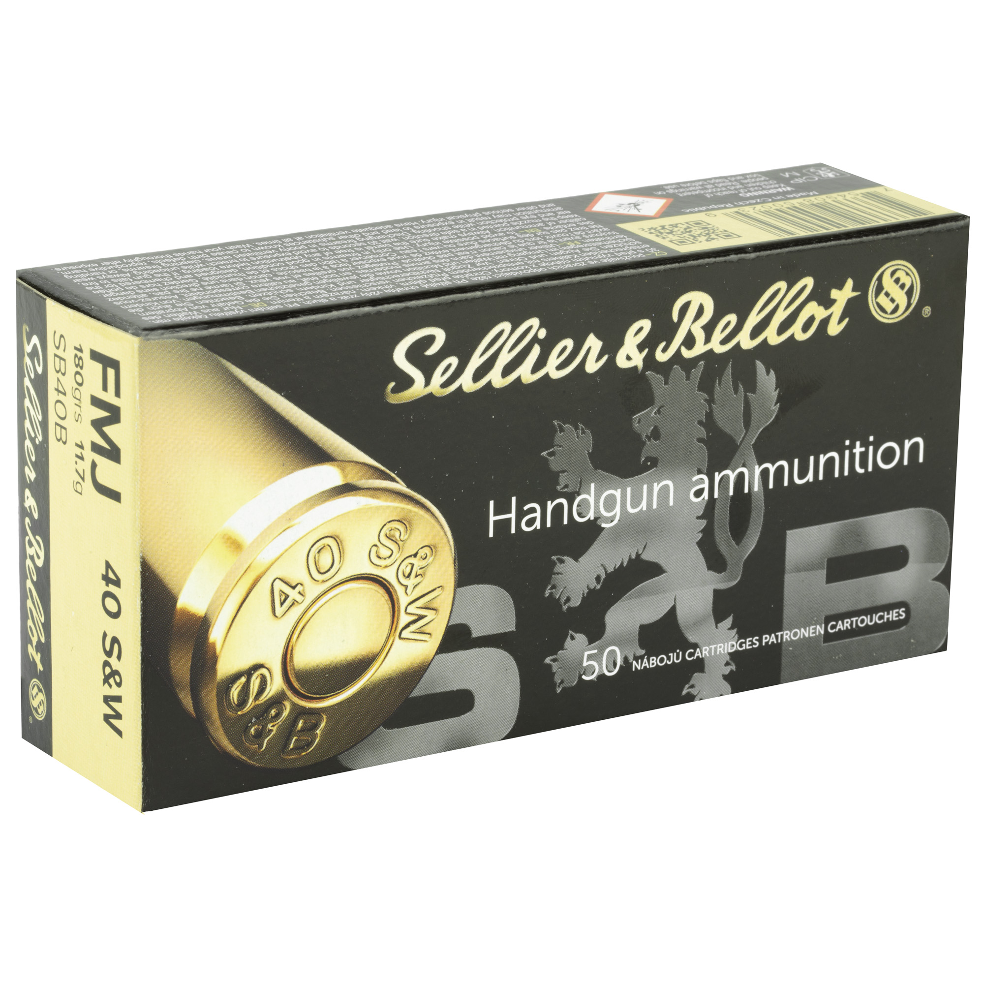 Sellier & Bellot Pistol 40 S&W 180gr Full Metal Jacket – 1000rd