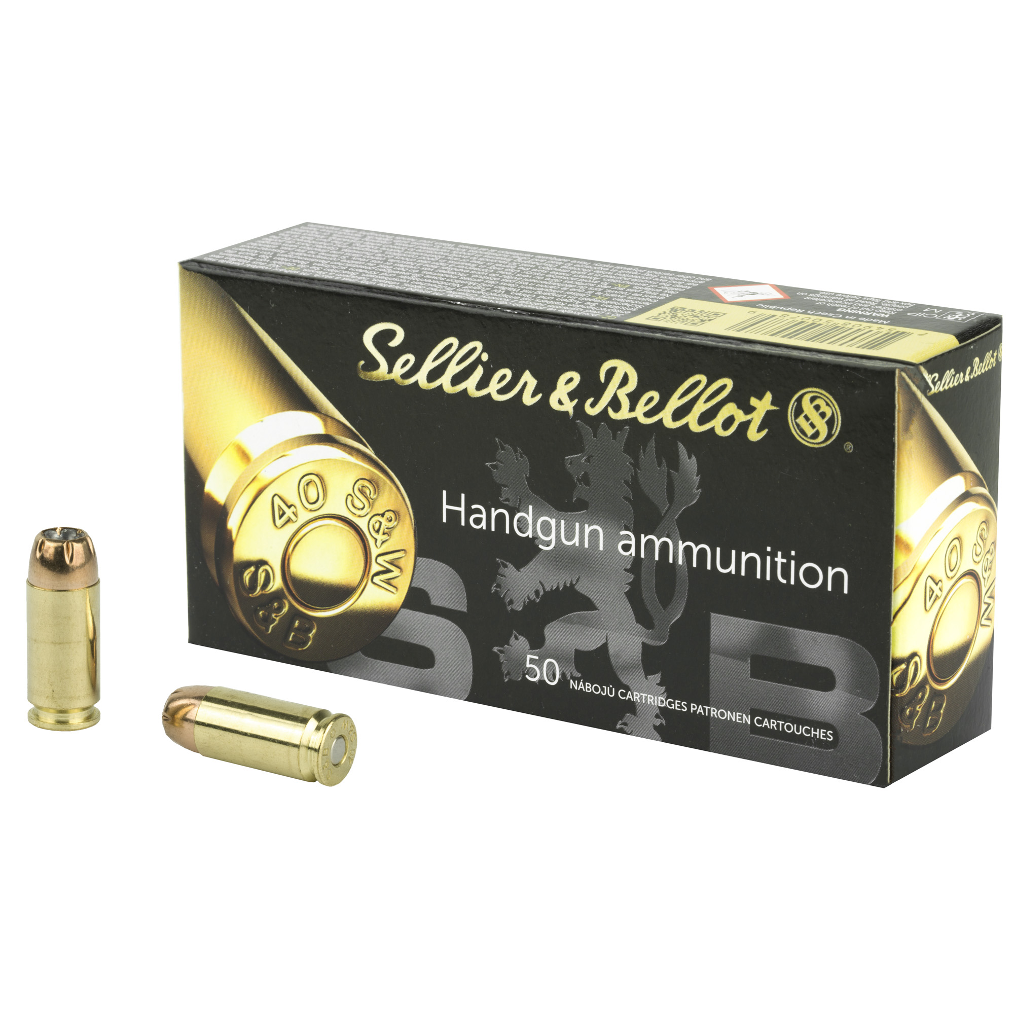 Sellier & Bellot Pistol 40 S&W 180gr Jacketed Hollow Point – 50rd