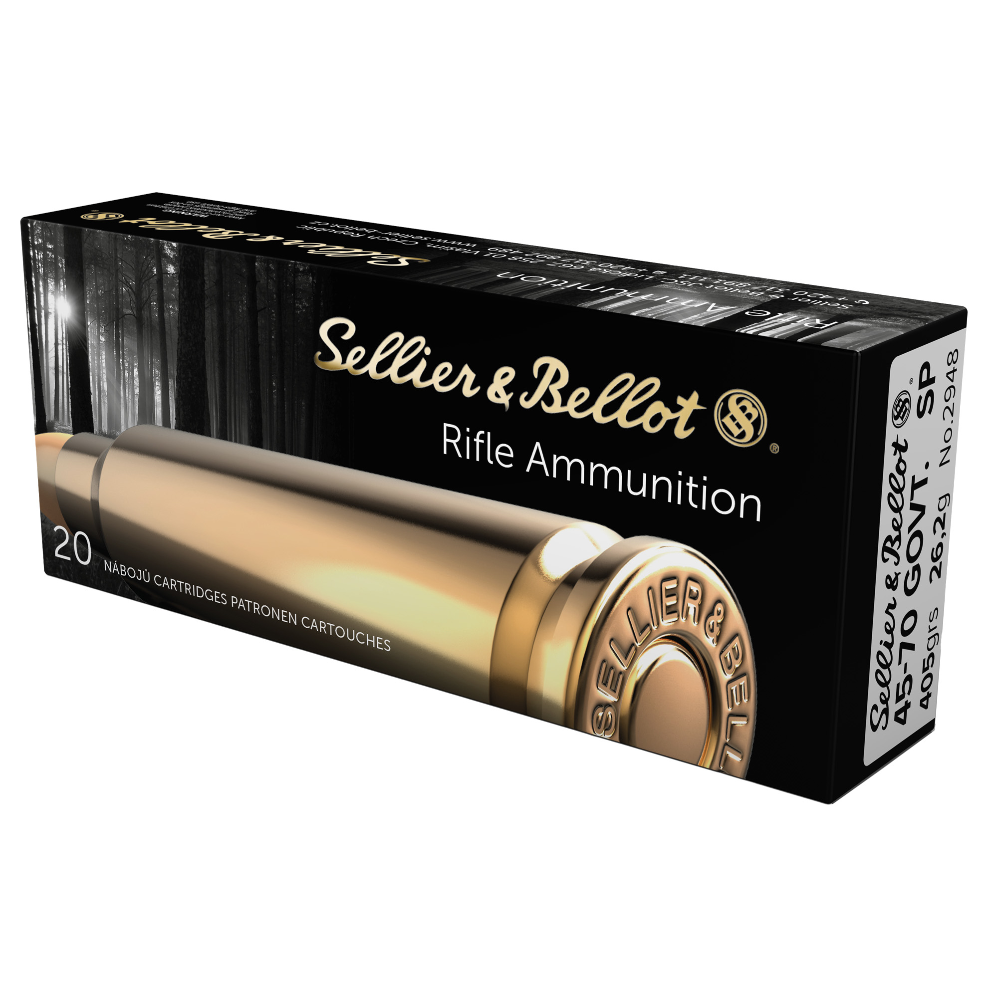 Sellier & Bellot Rifle 45-70 Government 405gr Soft Point – 20rd