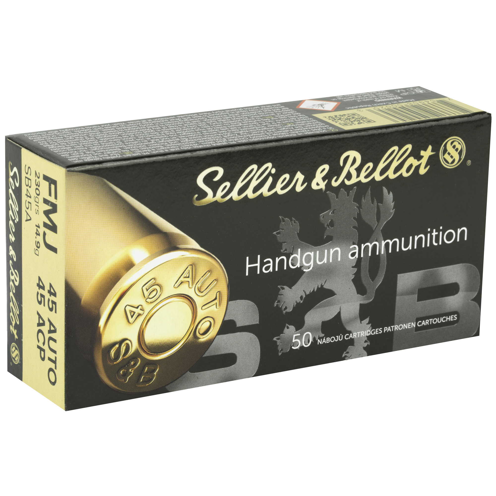 Sellier & Bellot Pistol 45 ACP 230gr Full Metal Jacket – 1000rd