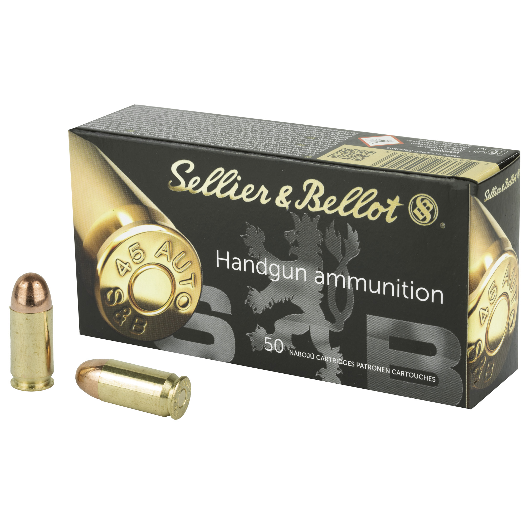 Sellier & Bellot Pistol 45 ACP 230gr Full Metal Jacket – 50rd