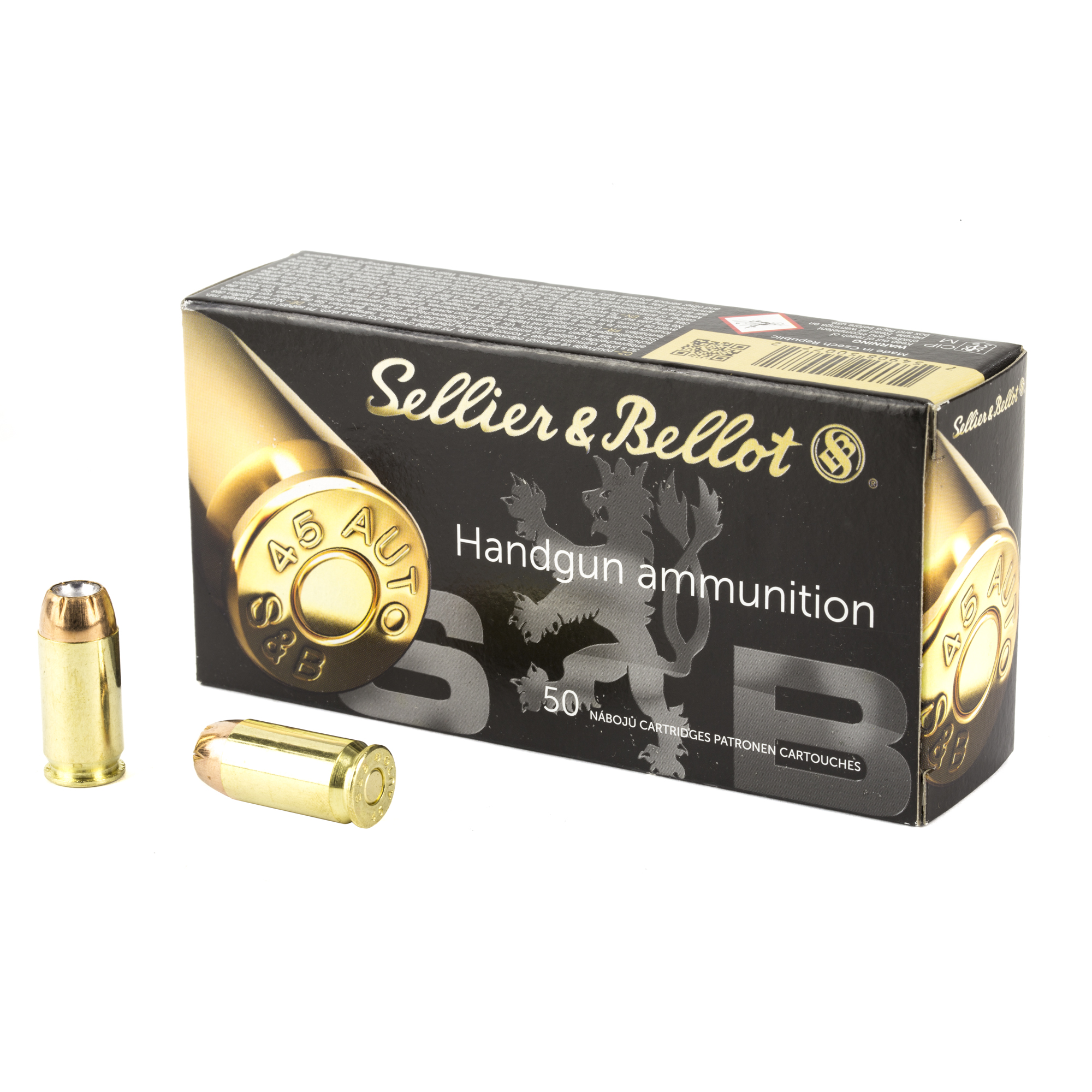 Sellier & Bellot Pistol 45 ACP 230gr Jacketed Hollow Point – 50rd