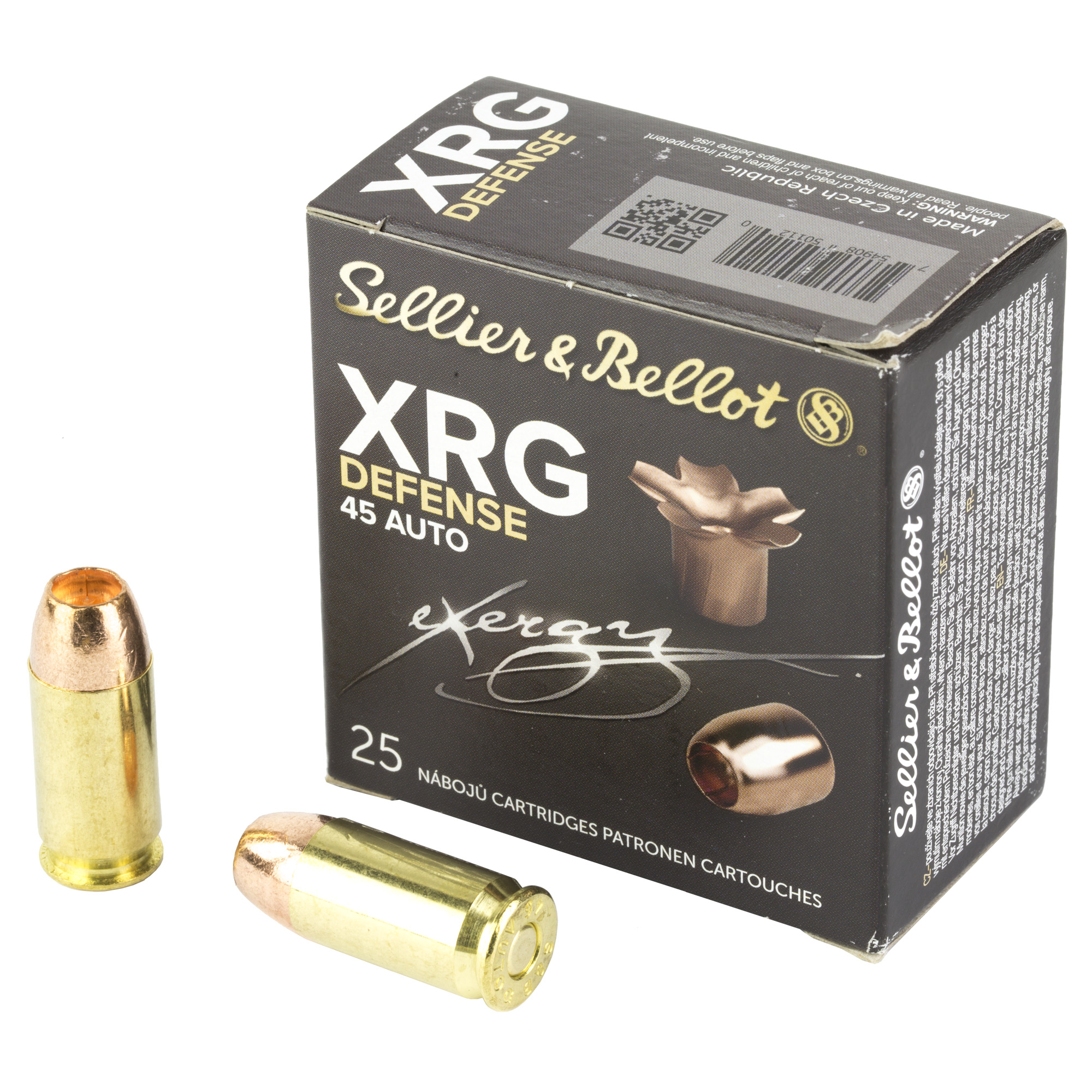 Sellier & Bellot Pistol 45 ACP 165gr Jacketed Hollow Point – 25rd