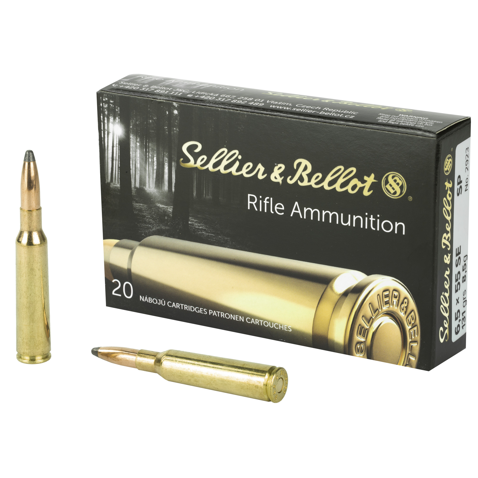 Sellier & Bellot Rifle 6.5X55 Swedish 131gr Soft Point – 20rd