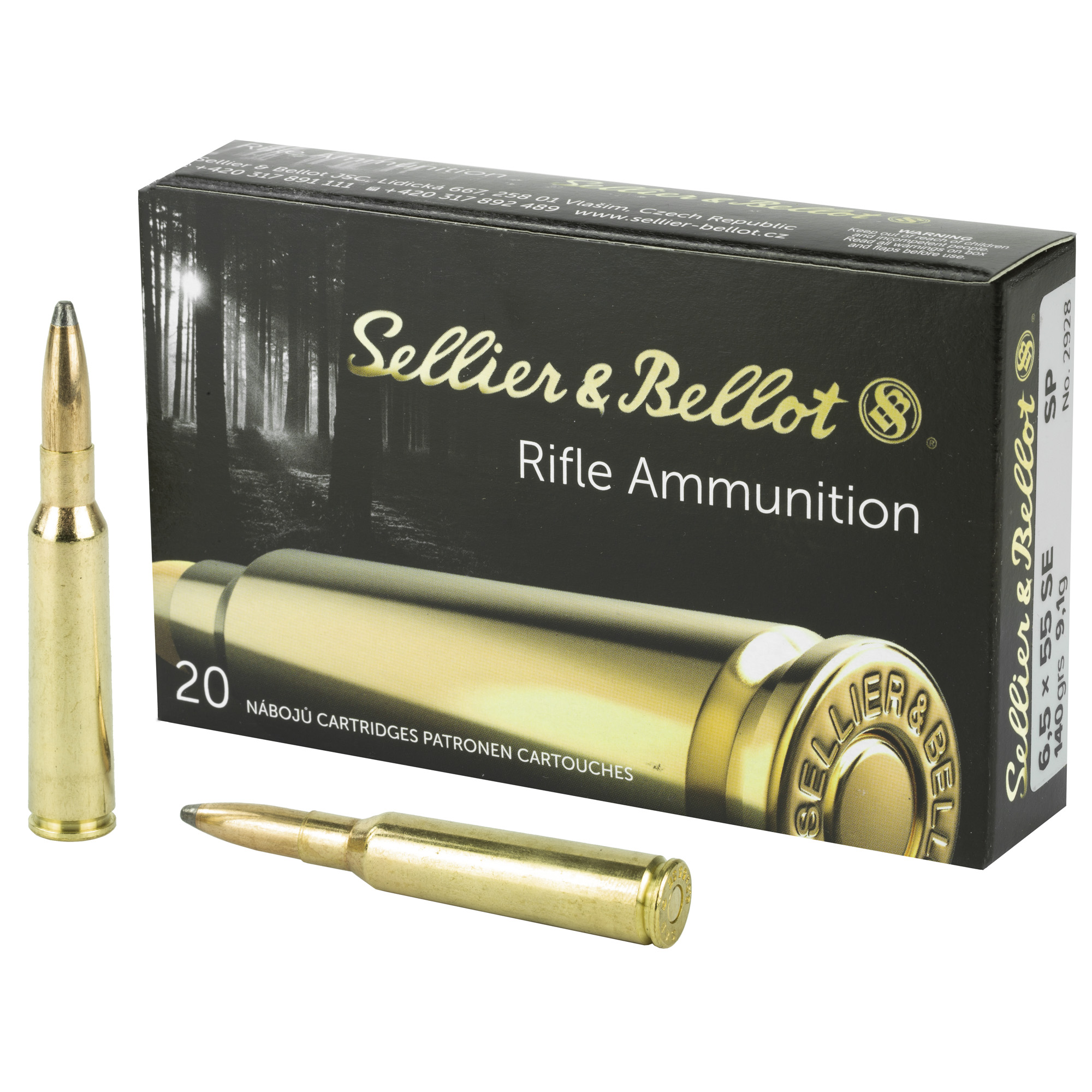 Sellier & Bellot Rifle 6.5X55 Swedish 140gr Soft Point – 20rd