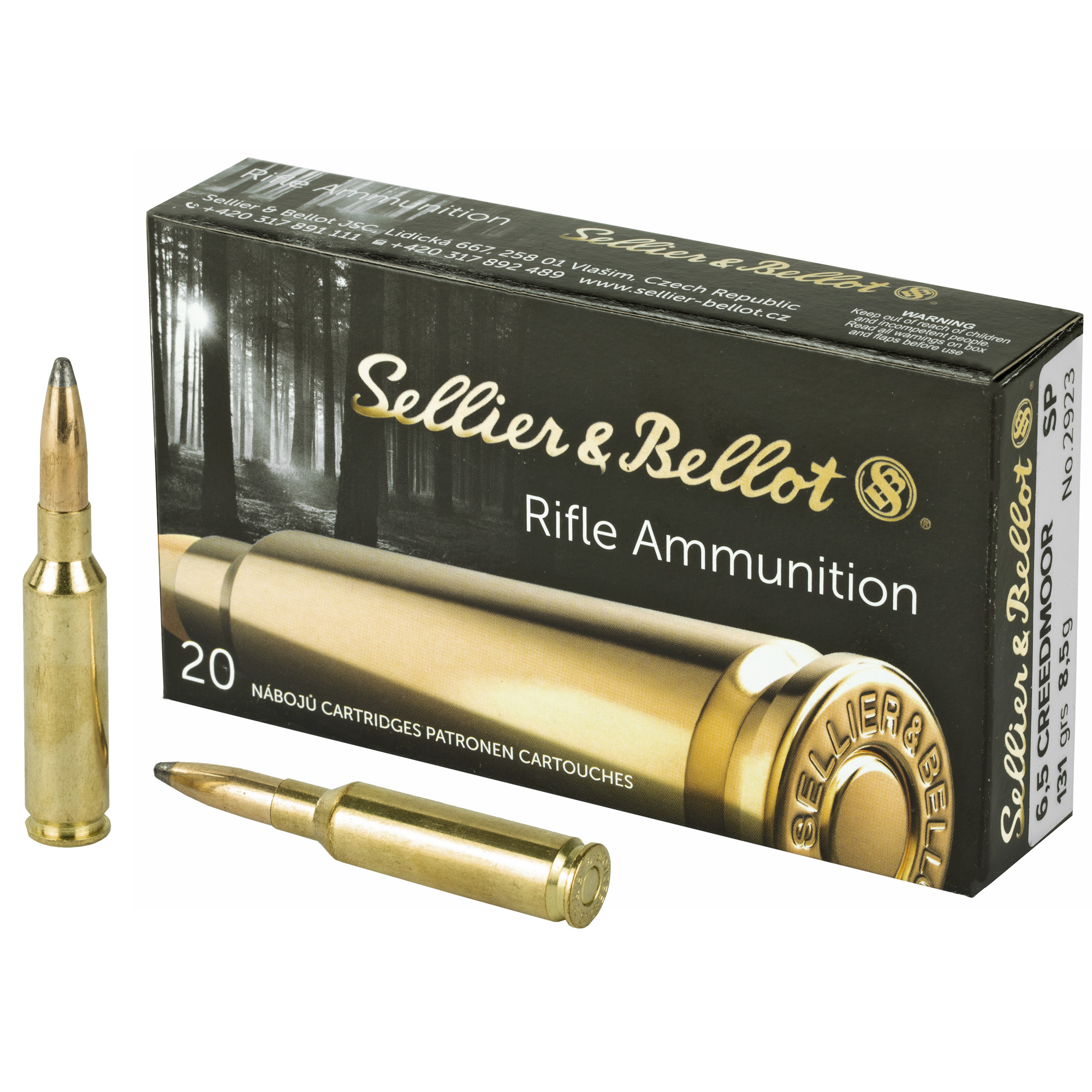 Sellier & Bellot Rifle 6.5 Creedmoor 131gr Soft Point – 20rd