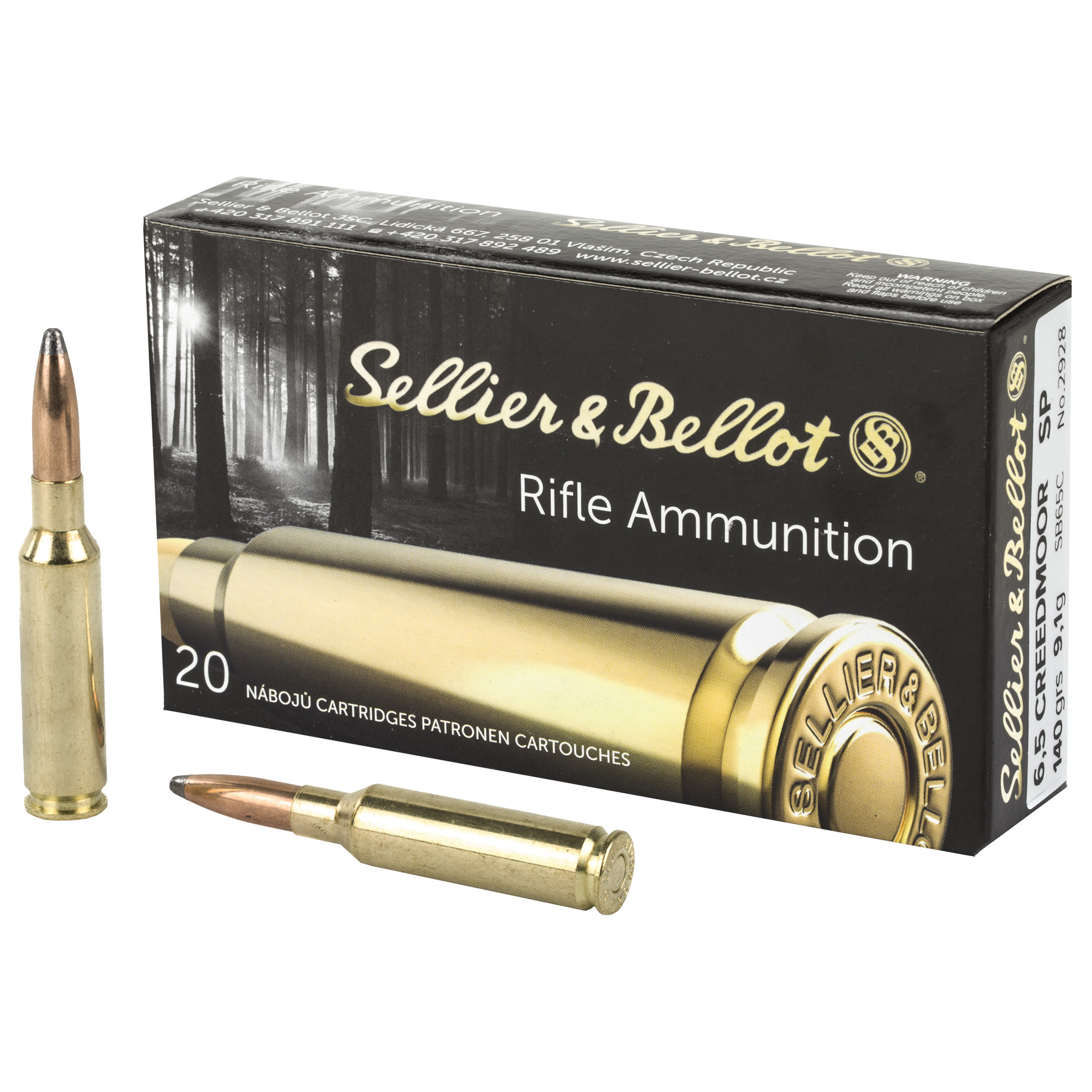 Sellier & Bellot Rifle 6.5 Creedmoor 140gr Soft Point – 20rd