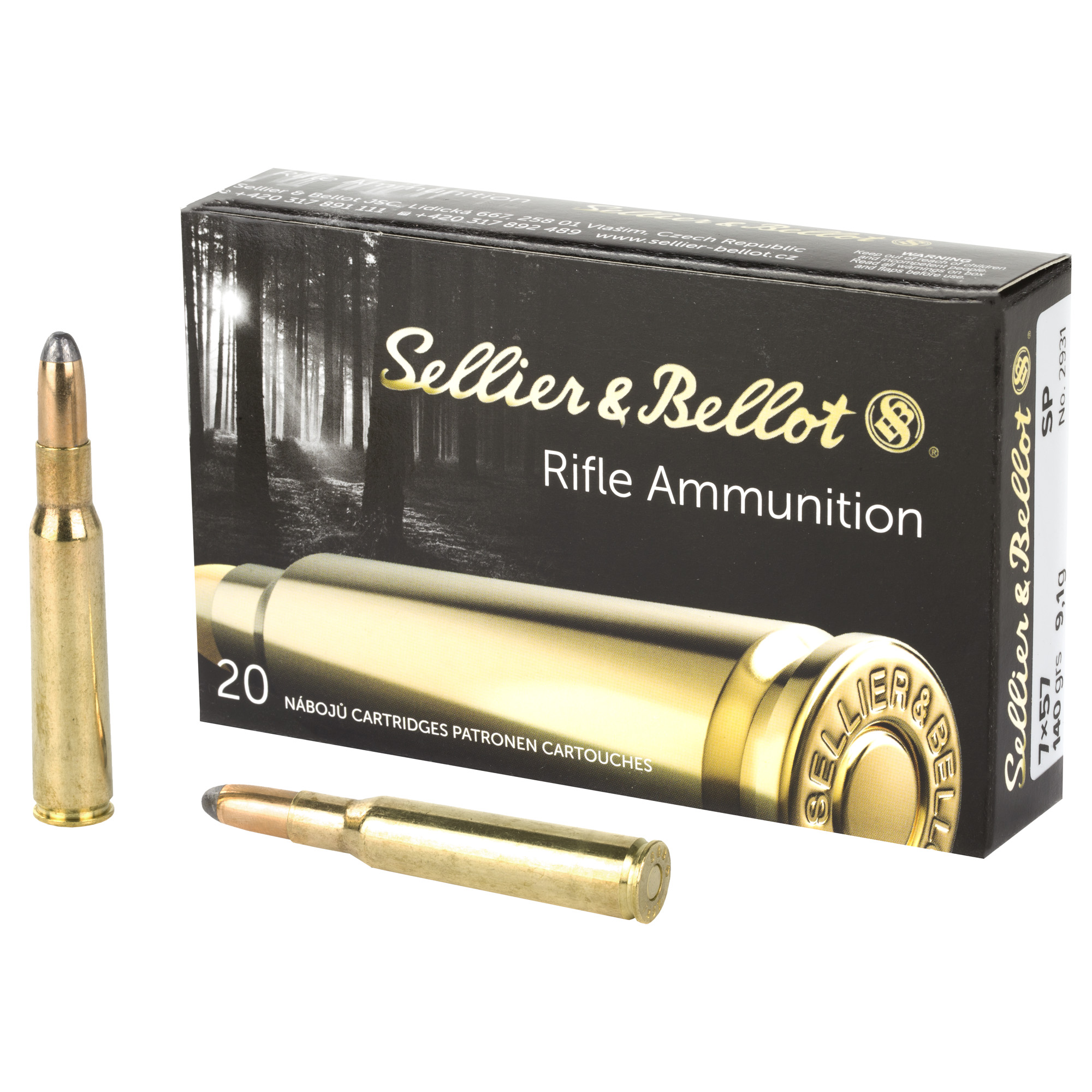 Sellier & Bellot Rifle 7X57 140gr Soft Point – 20rd