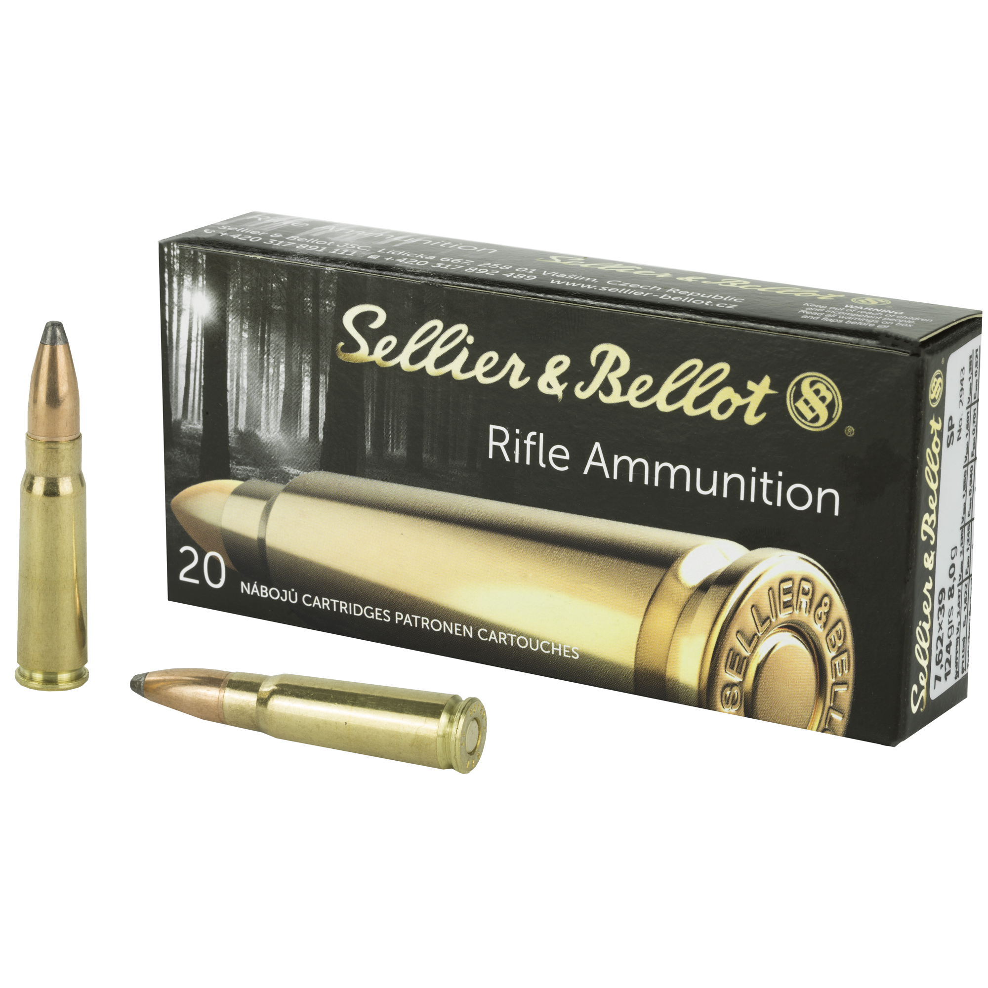 Sellier & Bellot Rifle 7.62×39 124gr Soft Point – 20rd