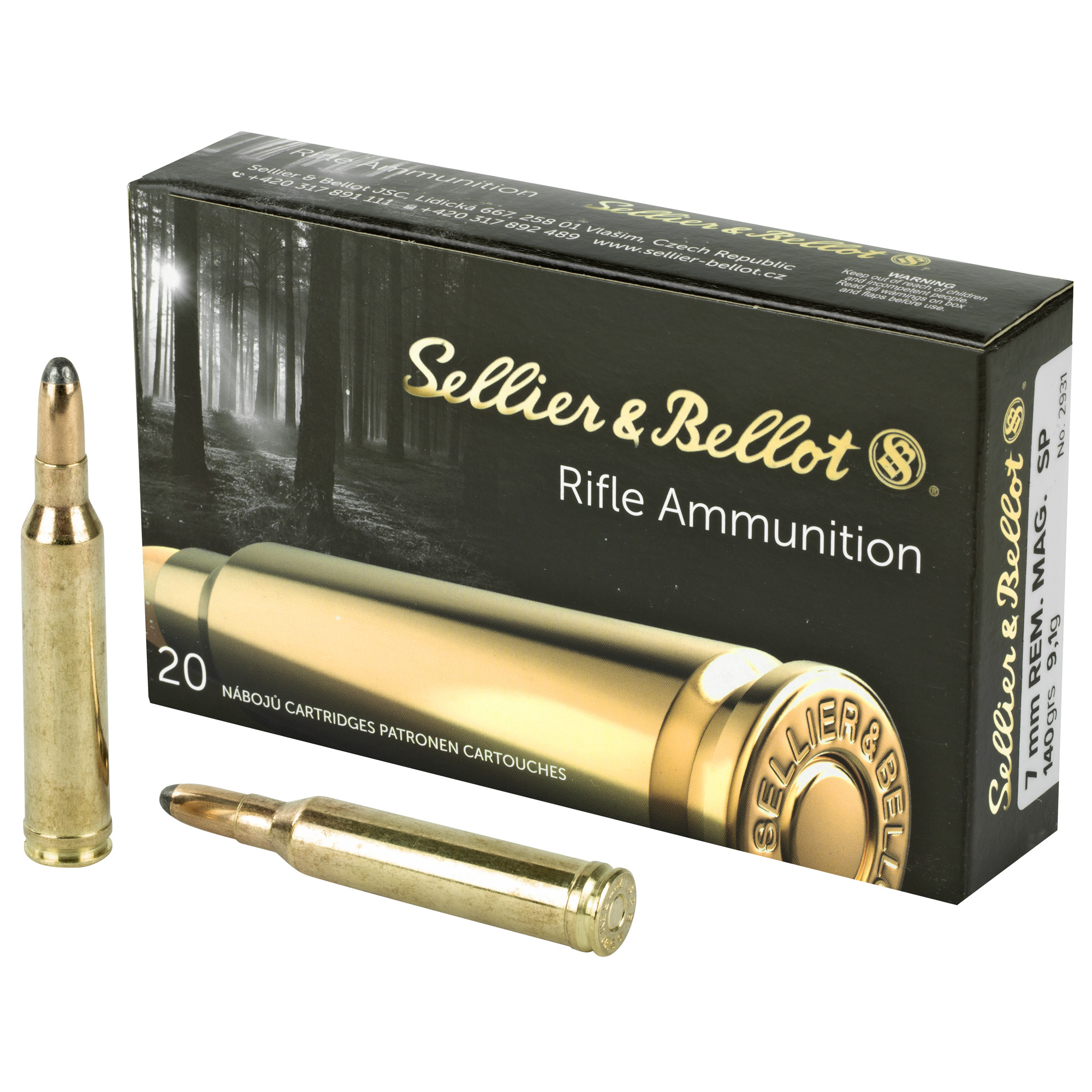 Sellier & Bellot Rifle 7mm Remington 140gr Soft Point – 20rd