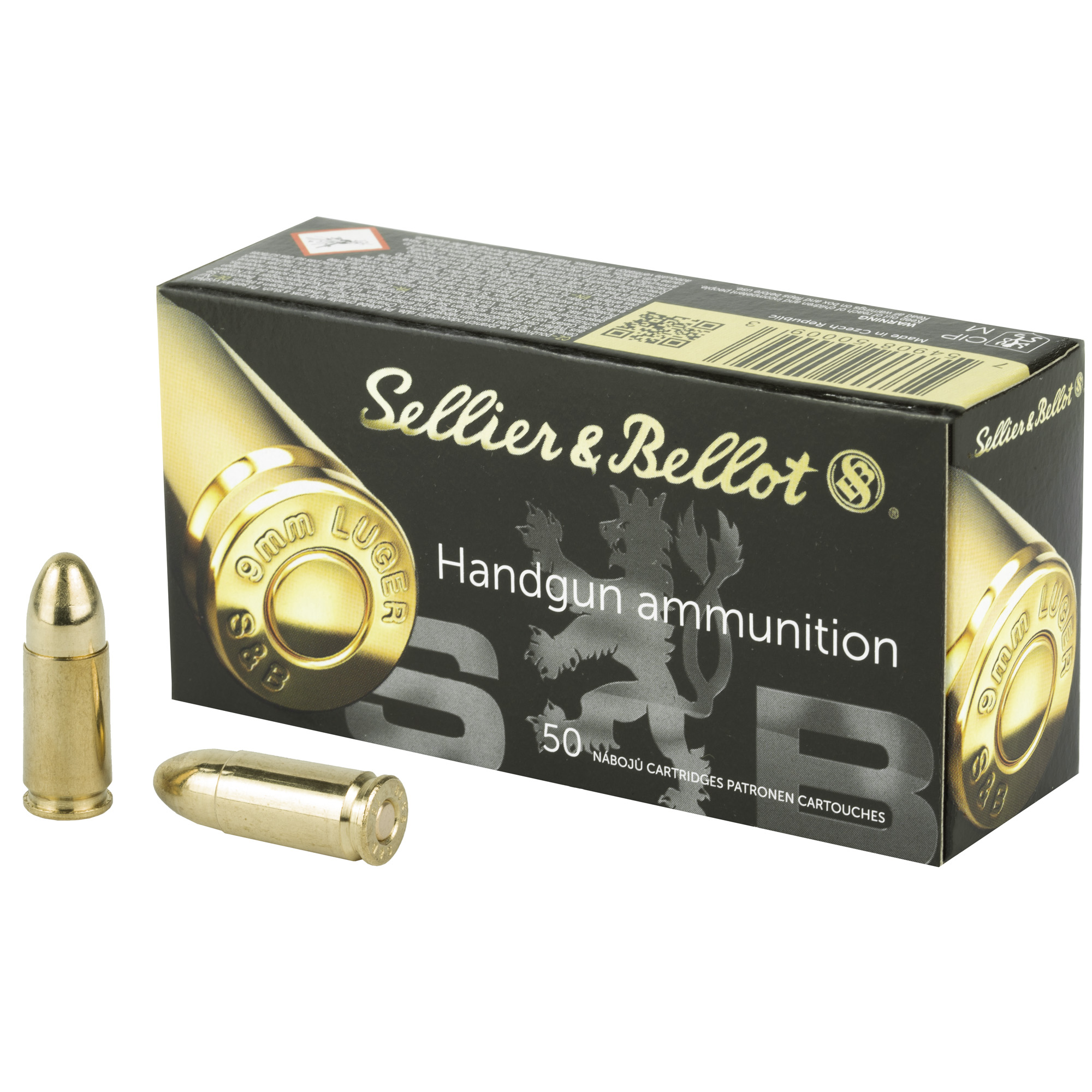 Sellier & Bellot Pistol 9mm 124gr Full Metal Jacket – 50rd