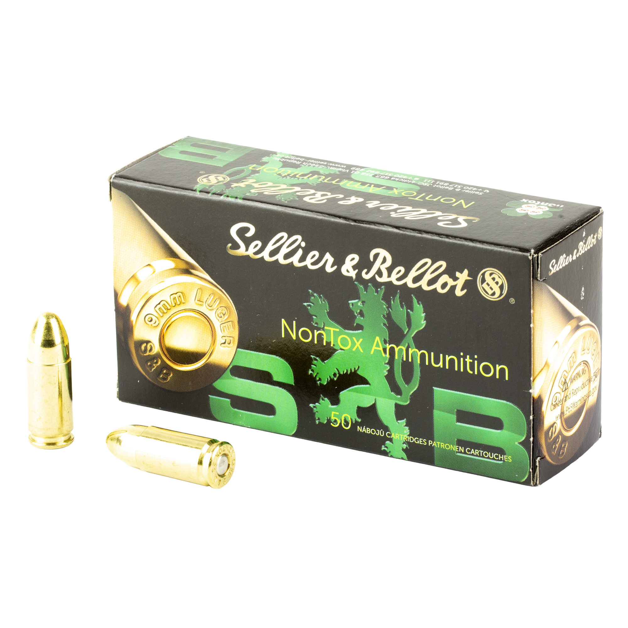 Sellier & Bellot Pistol 9mm 9mm 115gr Non Toxic Full Metal Jacket – 50rd