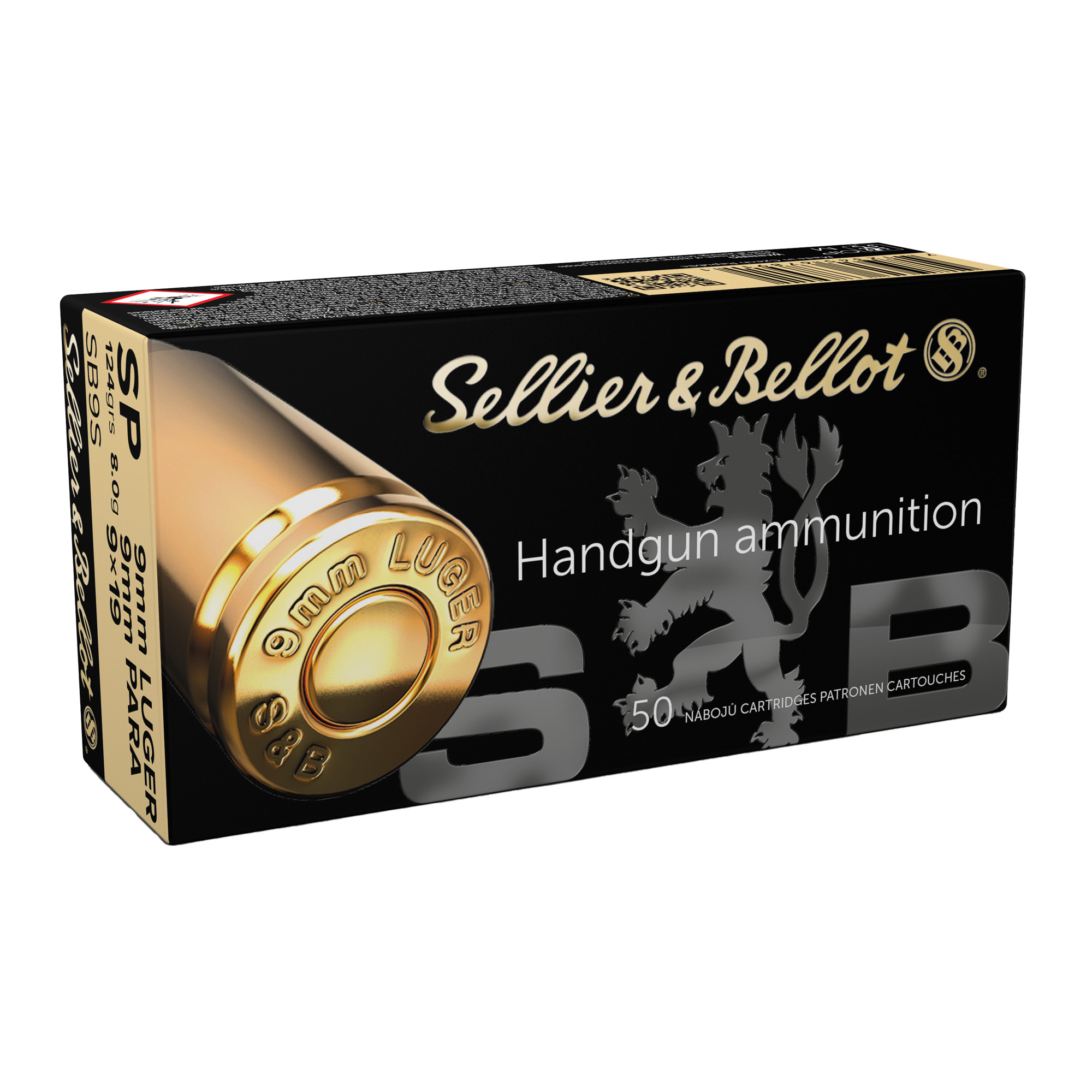 Sellier & Bellot Pistol 9mm 124gr Soft Point – 50rd