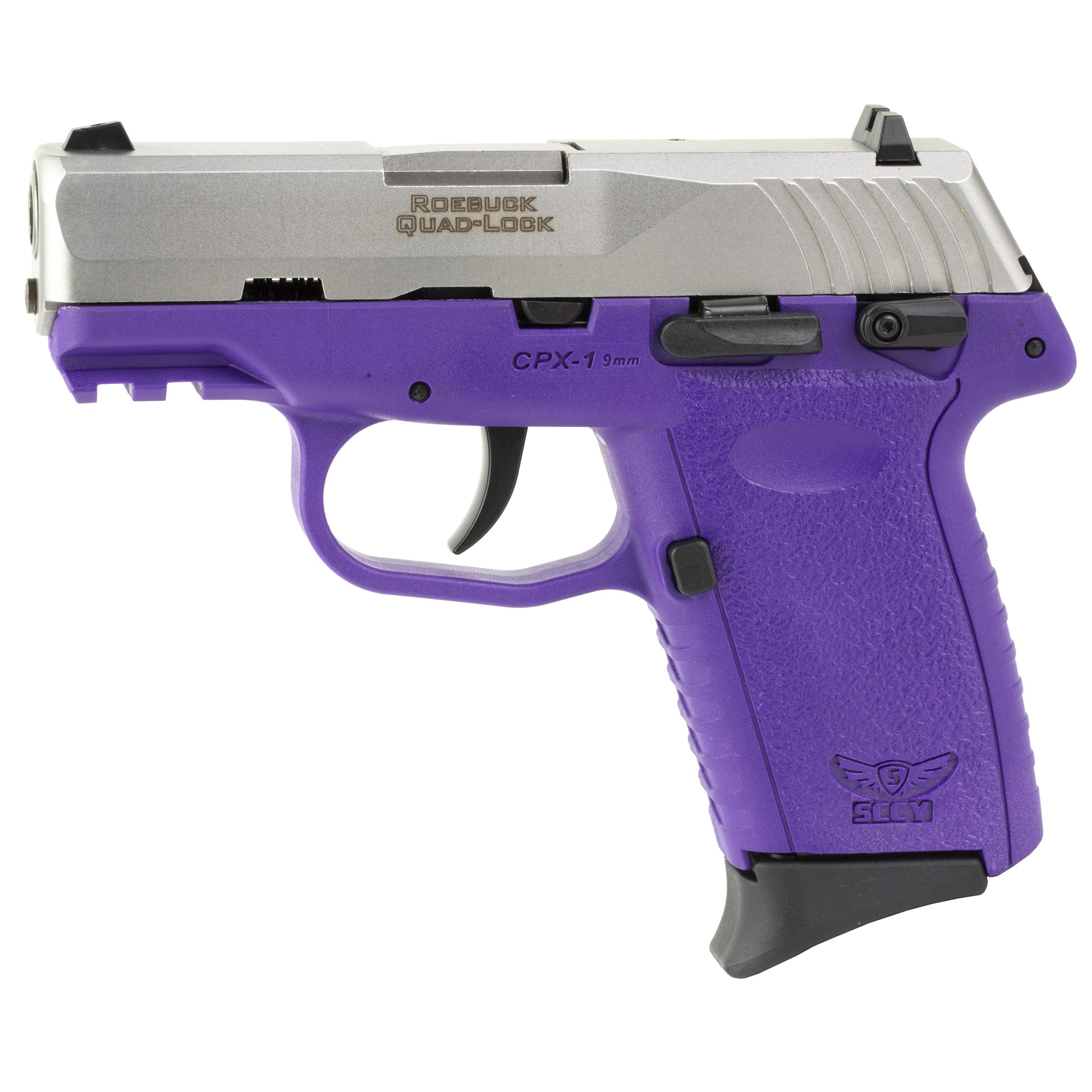 SCCY CPX-1 Gen3 Double Action Only 3.1″ 9mm 10rd 3 Dot – Purple, Silver