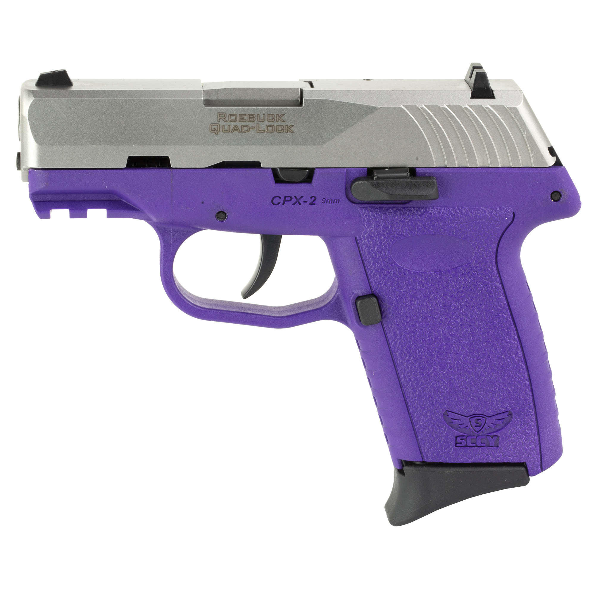 SCCY CPX-2 Gen3 Double Action Only 3.1″ 9mm 10rd 3 Dot – Purple, Silver