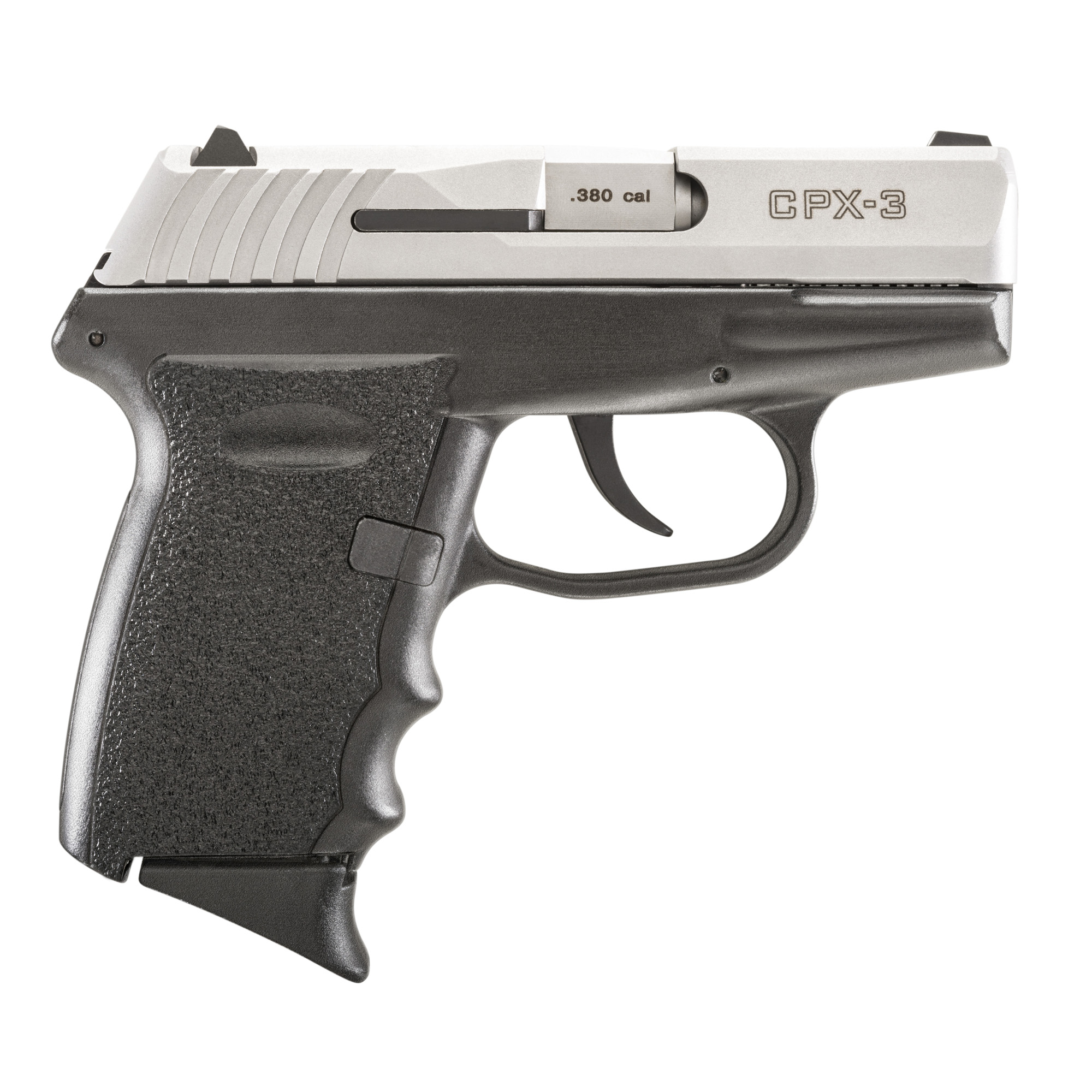 SCCY CPX-3 Double Action Only 3″ 380 ACP 10rd 3 Dot – Black, Silver