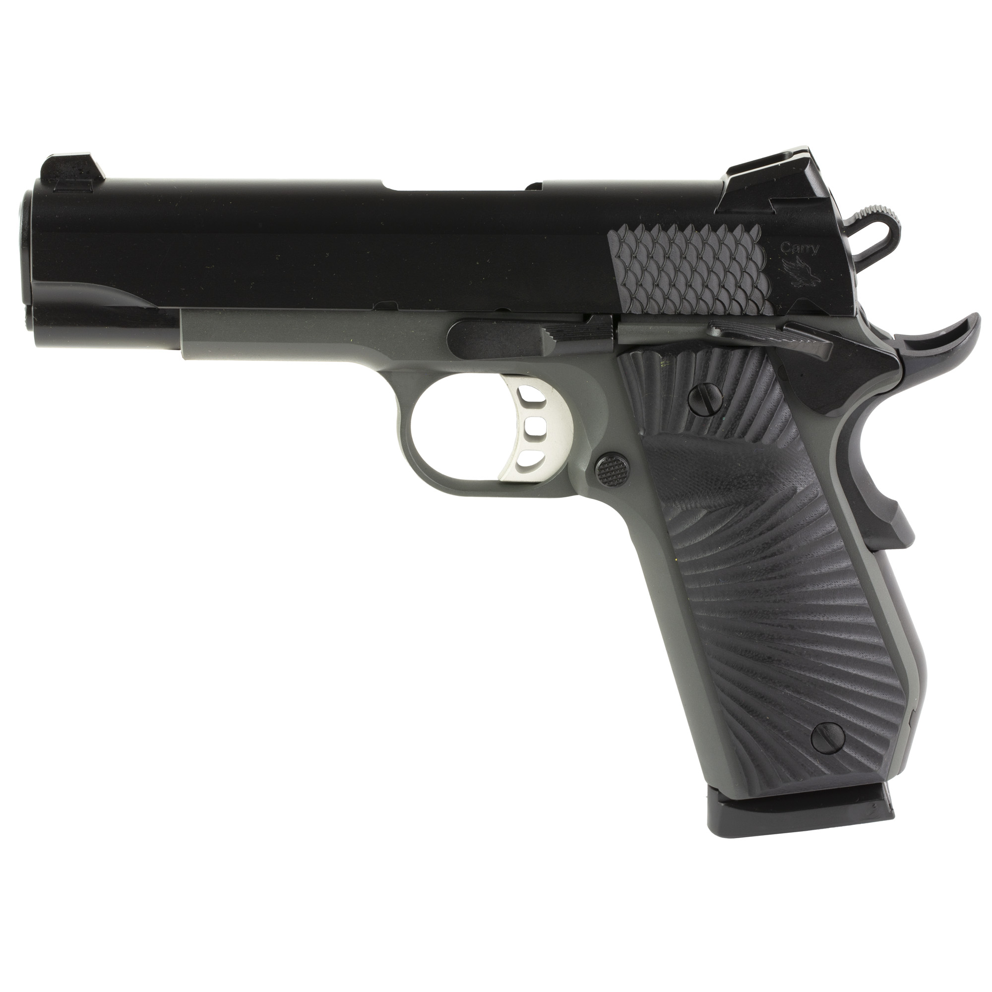 Tisas 1911 Carry B45BA Stingray 4.25″ 45 ACP 8rd Novak – Black, Tungsten