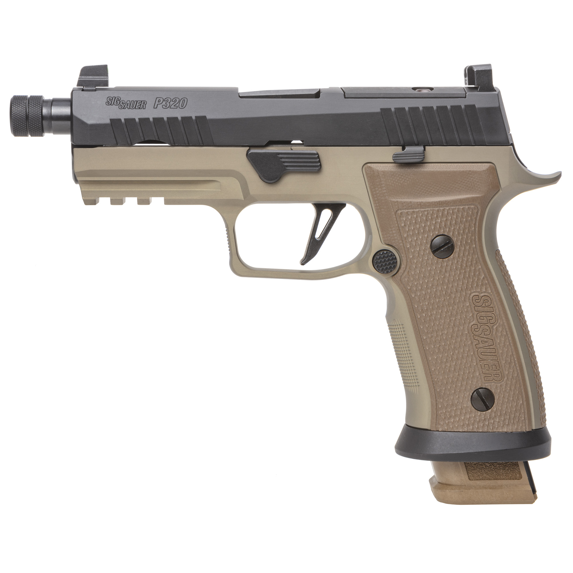 Sig Sauer P320 AXG Combat Striker Fired 4.6″ 9mm 21rd Night Sights – Flat Dark Earth