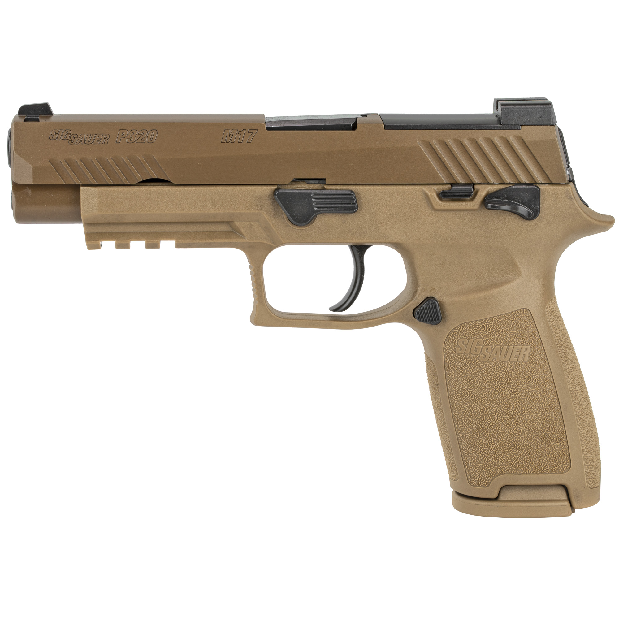 Sig Sauer P320 M17 Striker Fired 4.7″ 9mm 10rd Siglite Night Sights – Coyote