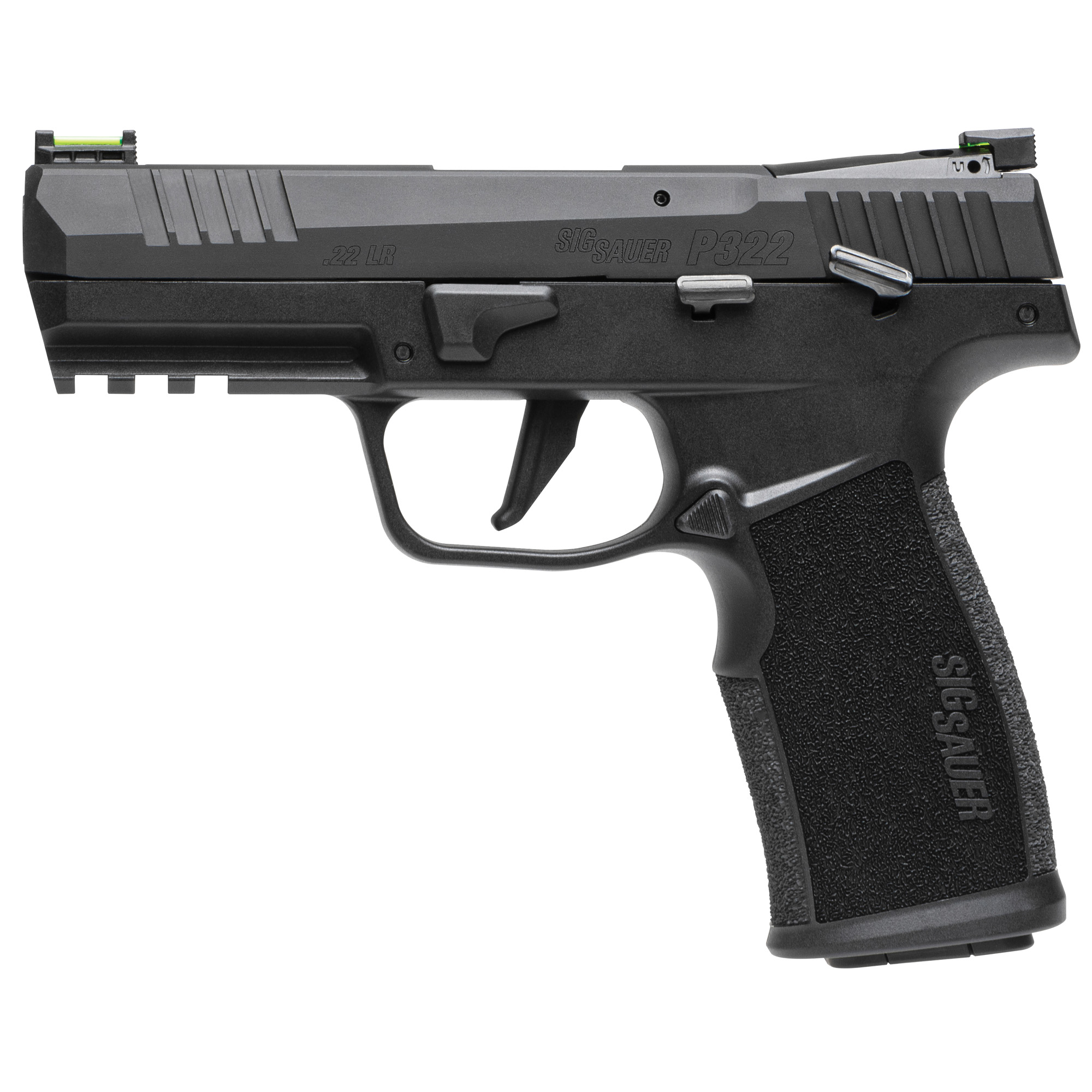 Sig Sauer P322 Single Action Only 4″ 22 LR 10rd Fiber Optic – Black