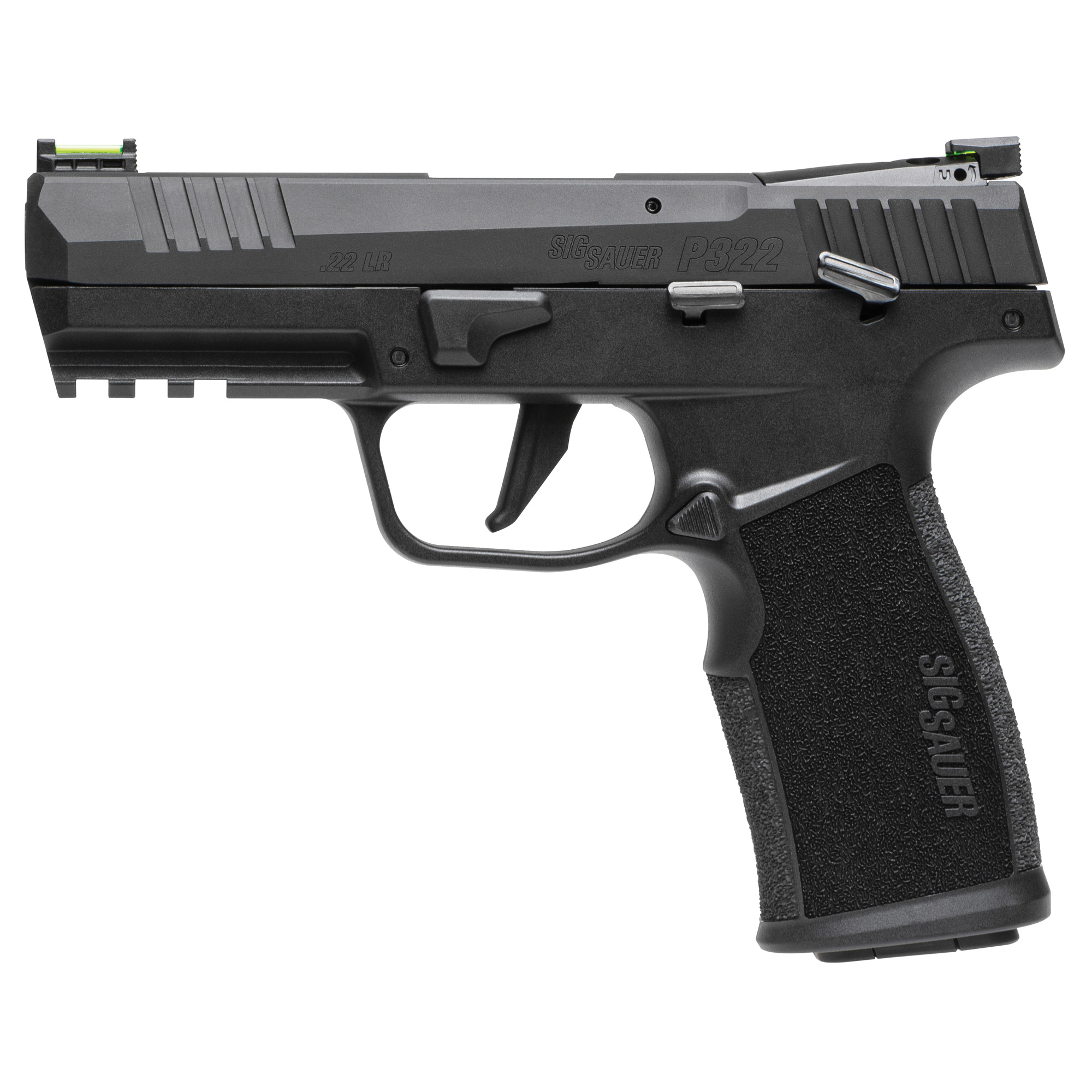 Sig Sauer P322 Single Action Only 4″ 22 LR 20rd Fiber Optic – Black