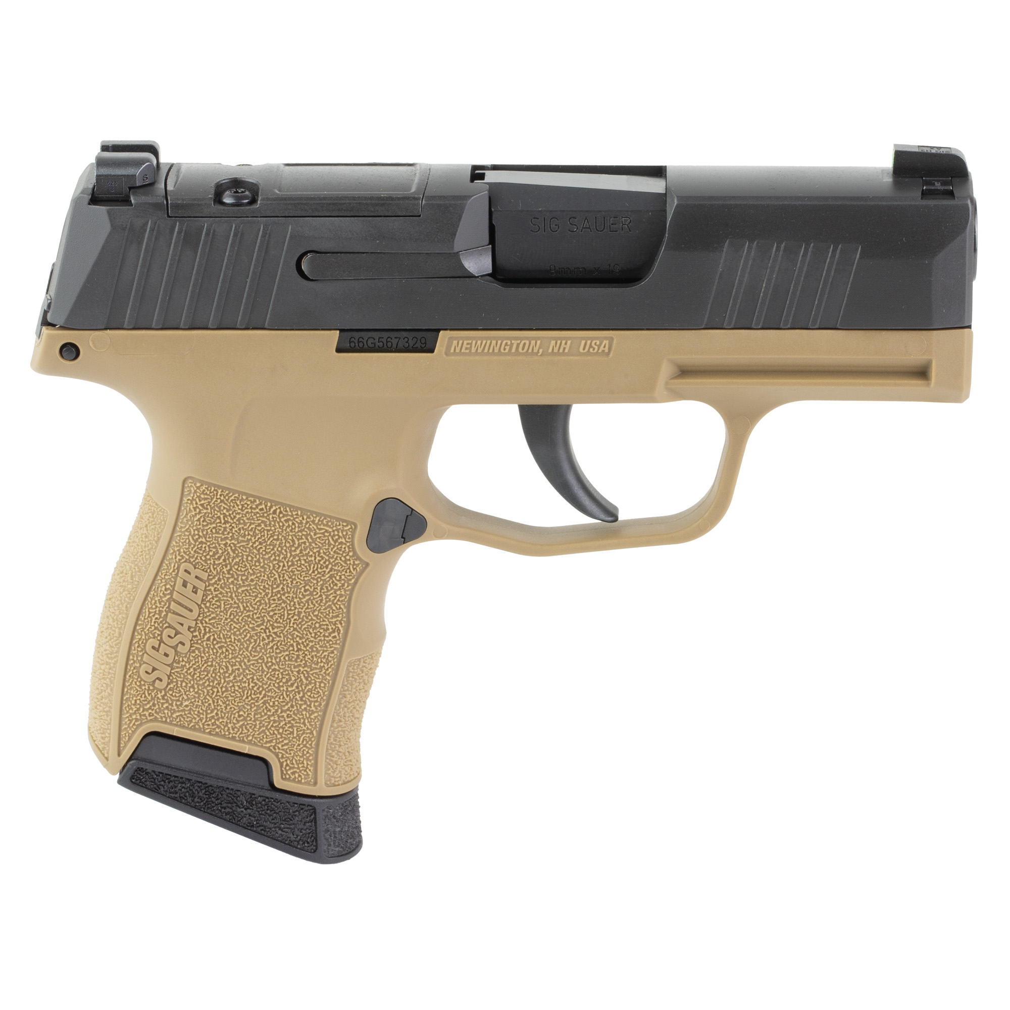 Sig Sauer P365 Striker Fired 3.1" 9mm 10rd Night Sights - Black, Coyote-img-1