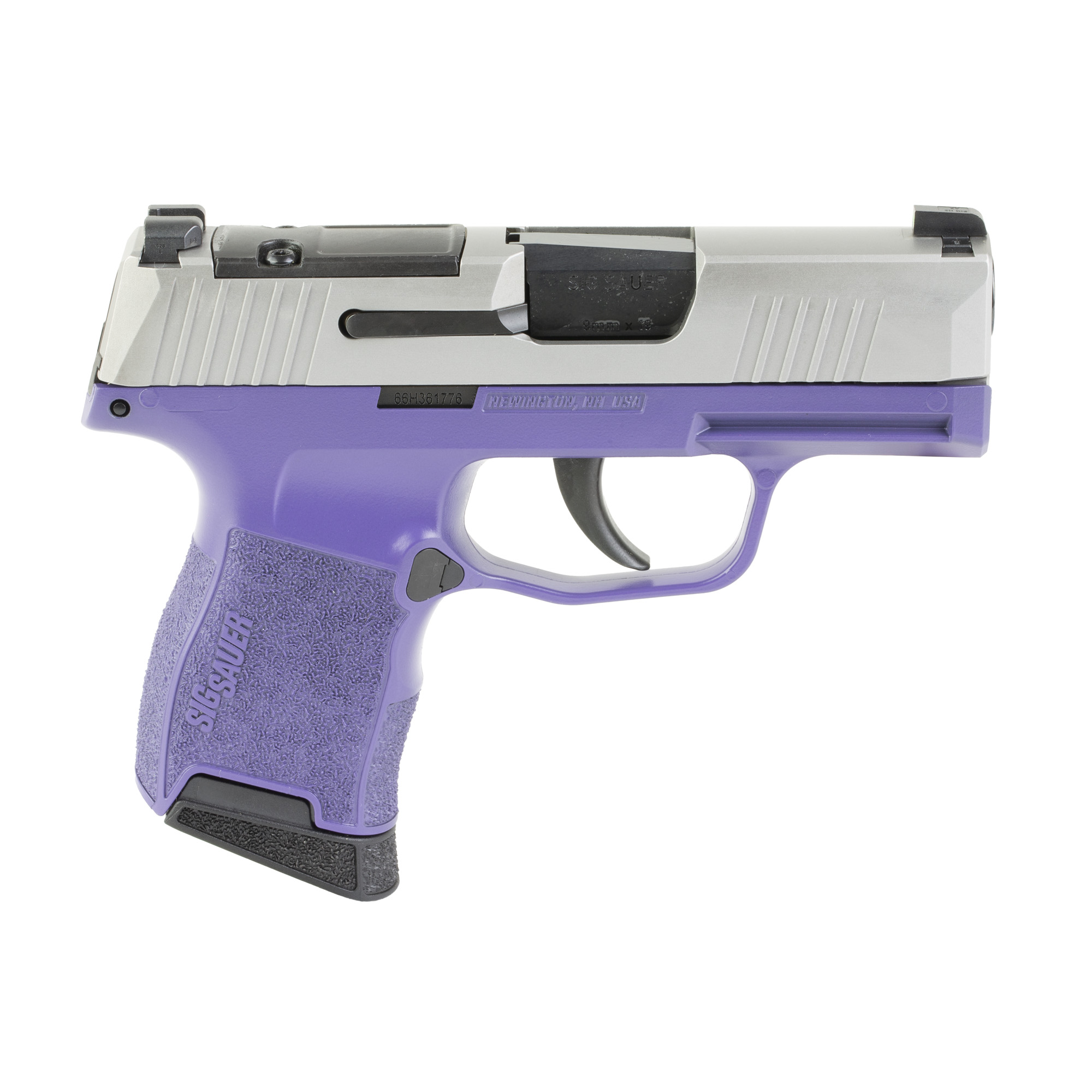 Sig Sauer P365 Purple Rain Striker Fired 3.1" 9MM 10 Rounds Night Sights - -img-1