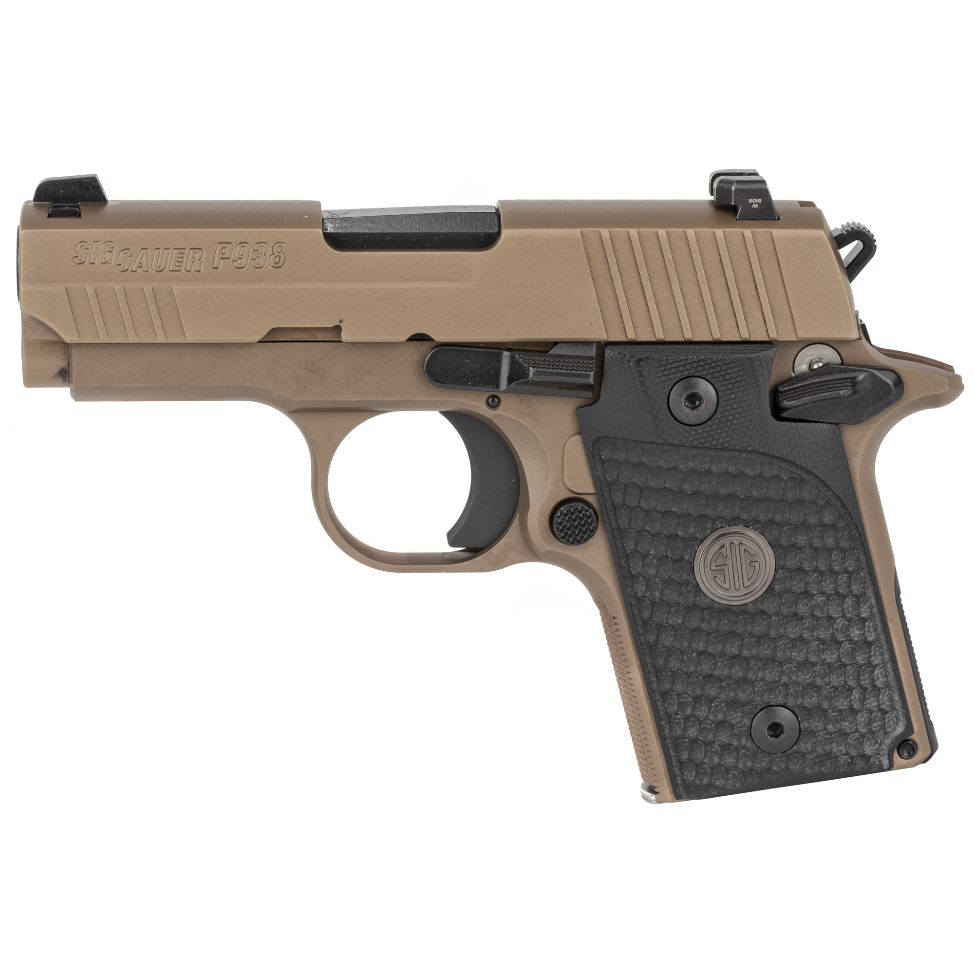 Sig Sauer P938 Emperor Scorpion Single Action Only 3″ 9mm 7rd Night Sights – Flat Dark Earth