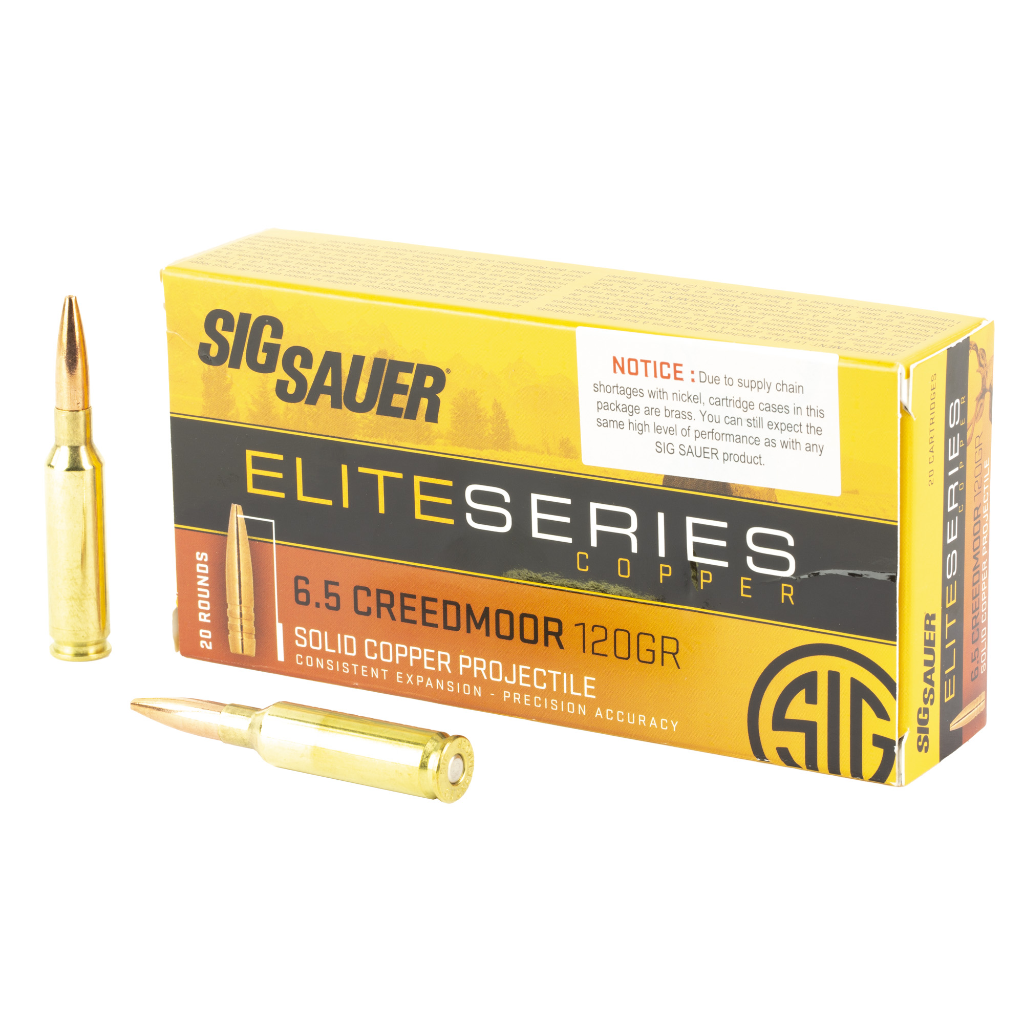 Sig Sauer Elite Performance Hunting 6.5 Creedmoor 120gr Hybrid Target – 20rd