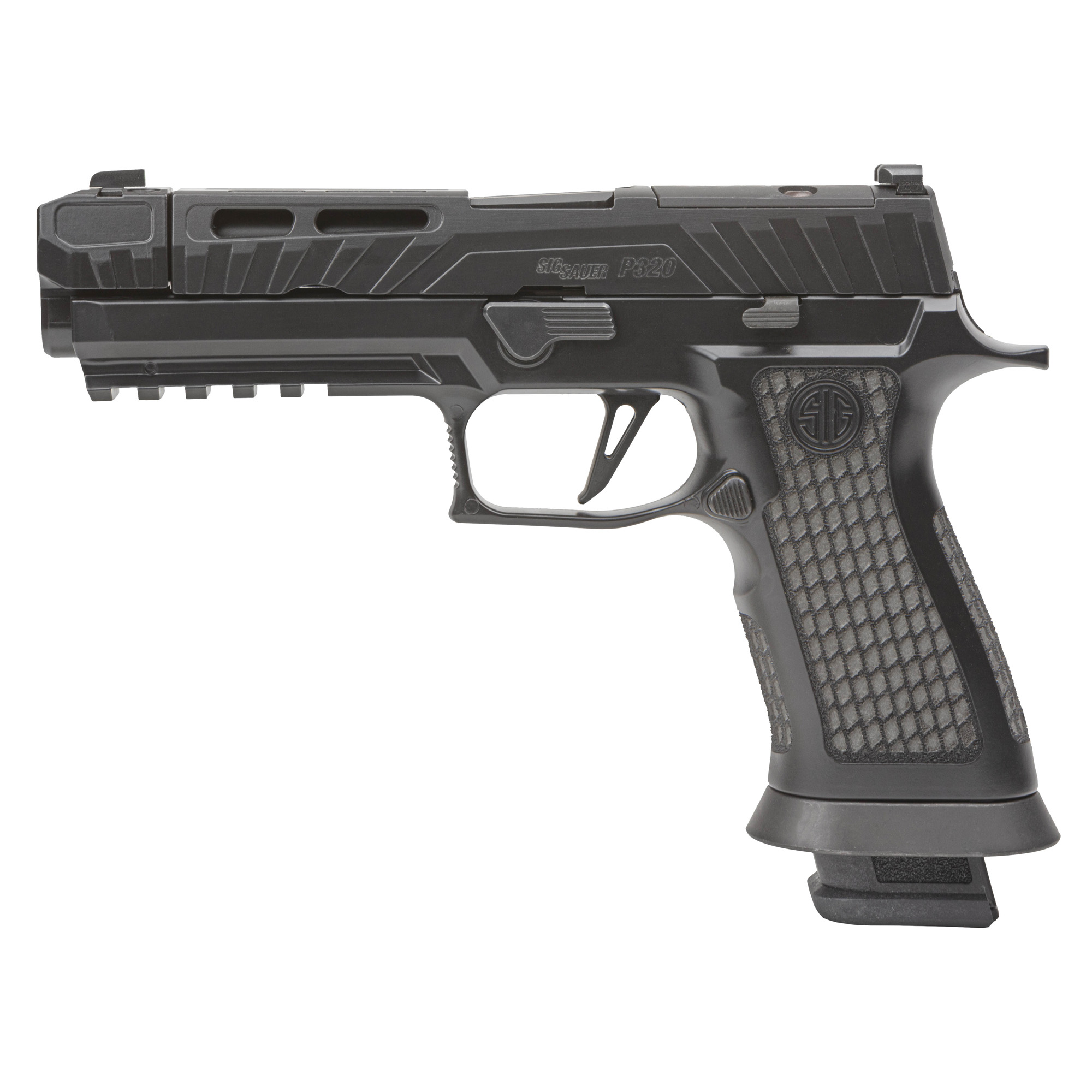 Sig Sauer P320 Spectre Comp Blackout Striker Fired 4.6″ 9mm 21rd Night Sights – Black