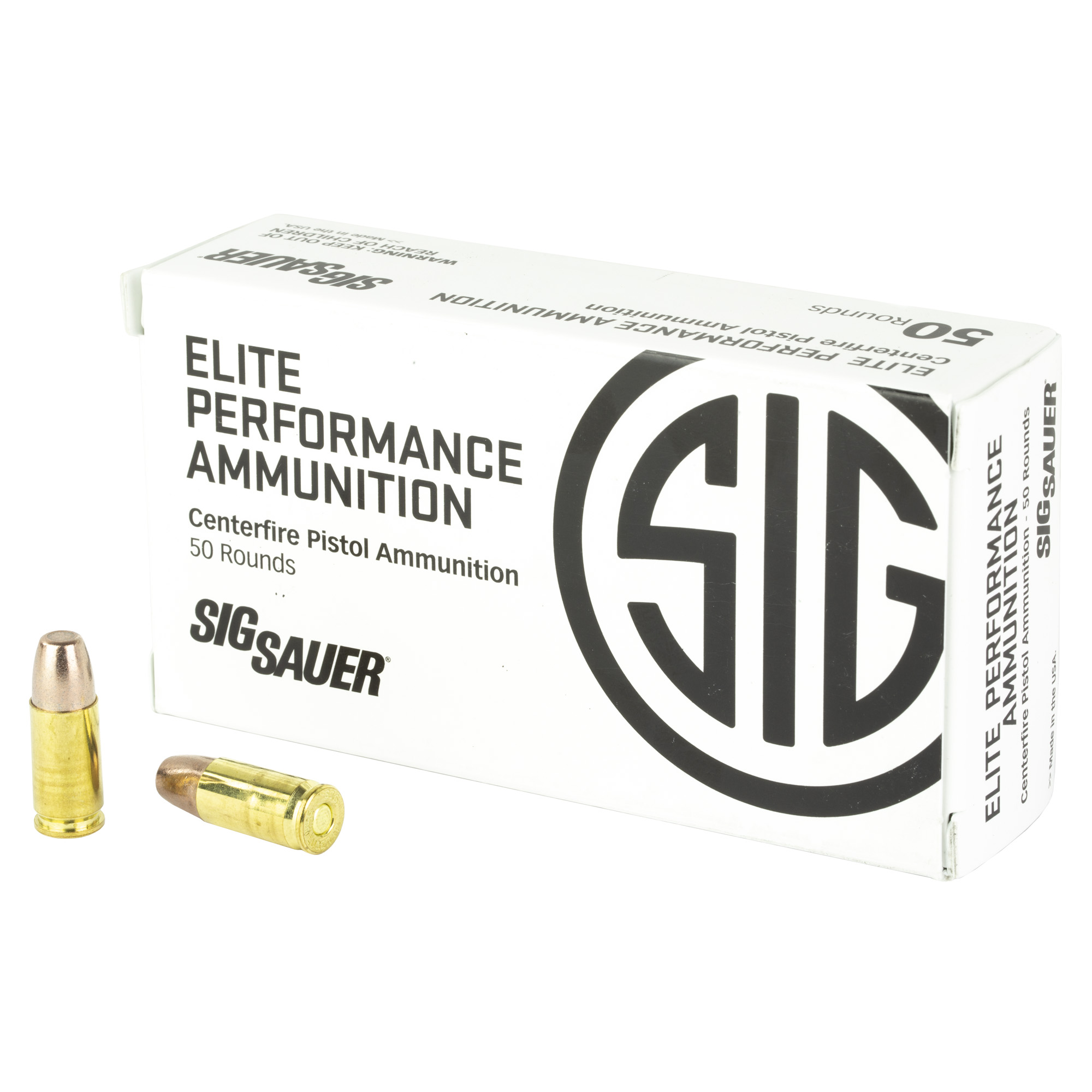 Sig Sauer Elite Performance 9mm 90gr Frangible – 50rd