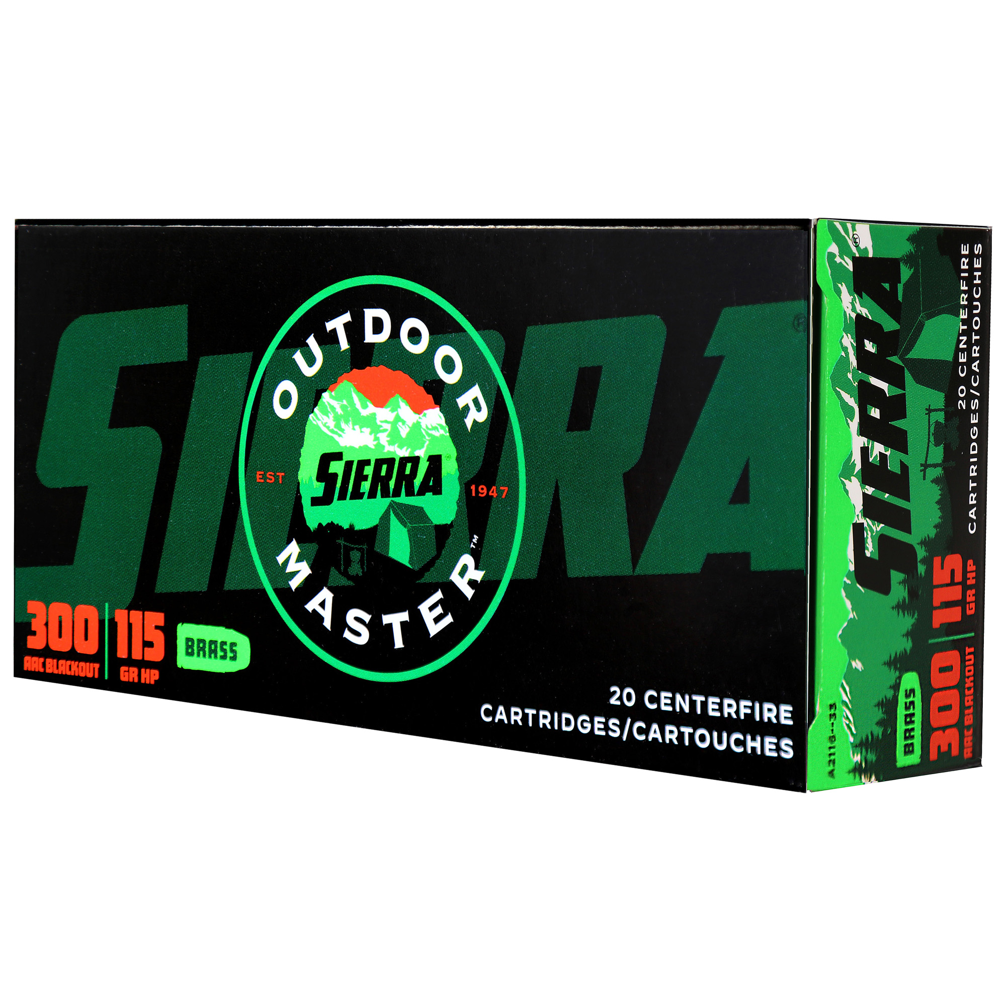 Sierra Bullets Outdoor Master 300 Blackout 115gr Hollow Point – 20rd