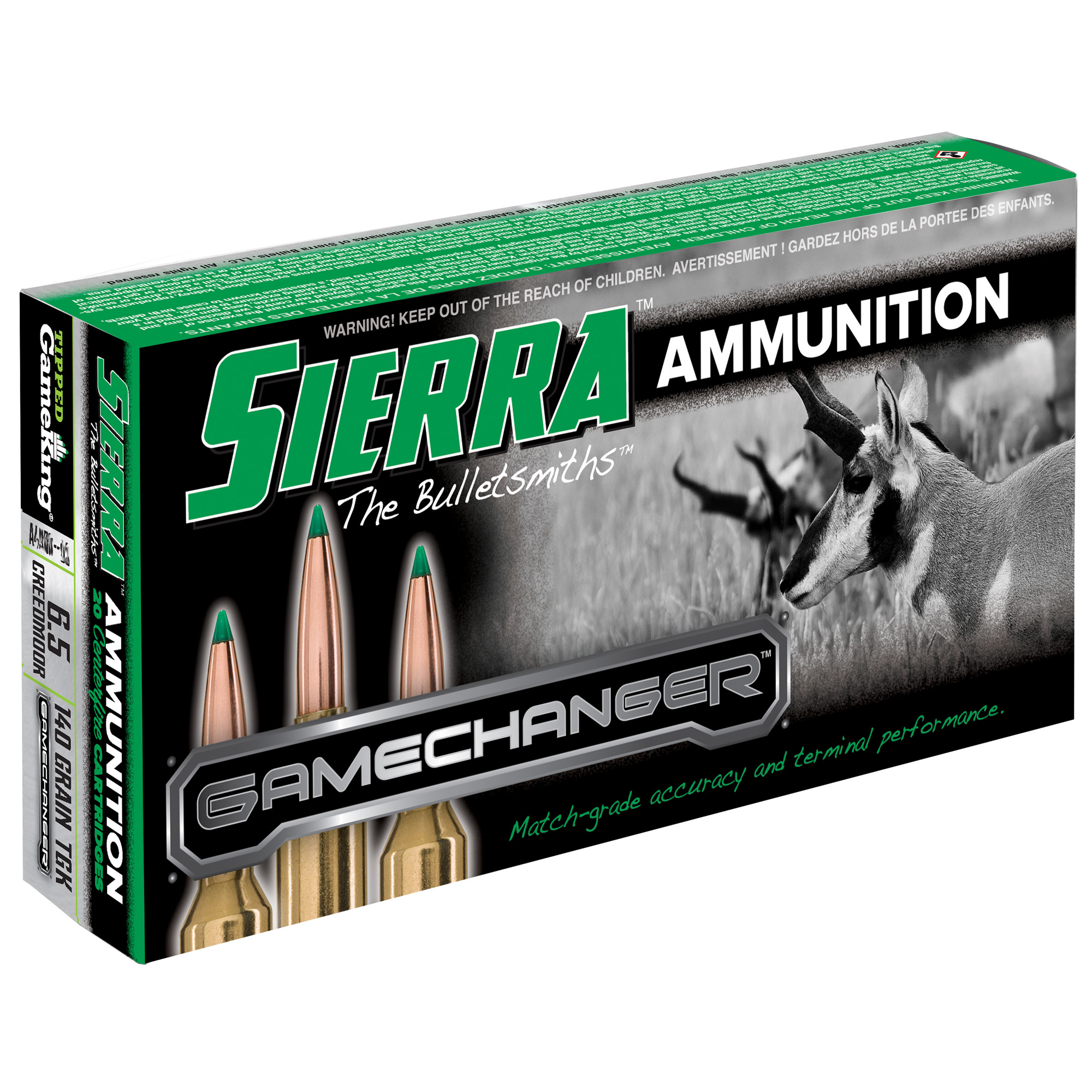 Sierra Bullets GameChanger 6.5 Creedmoor 140gr Ballistic Tip – 20rd