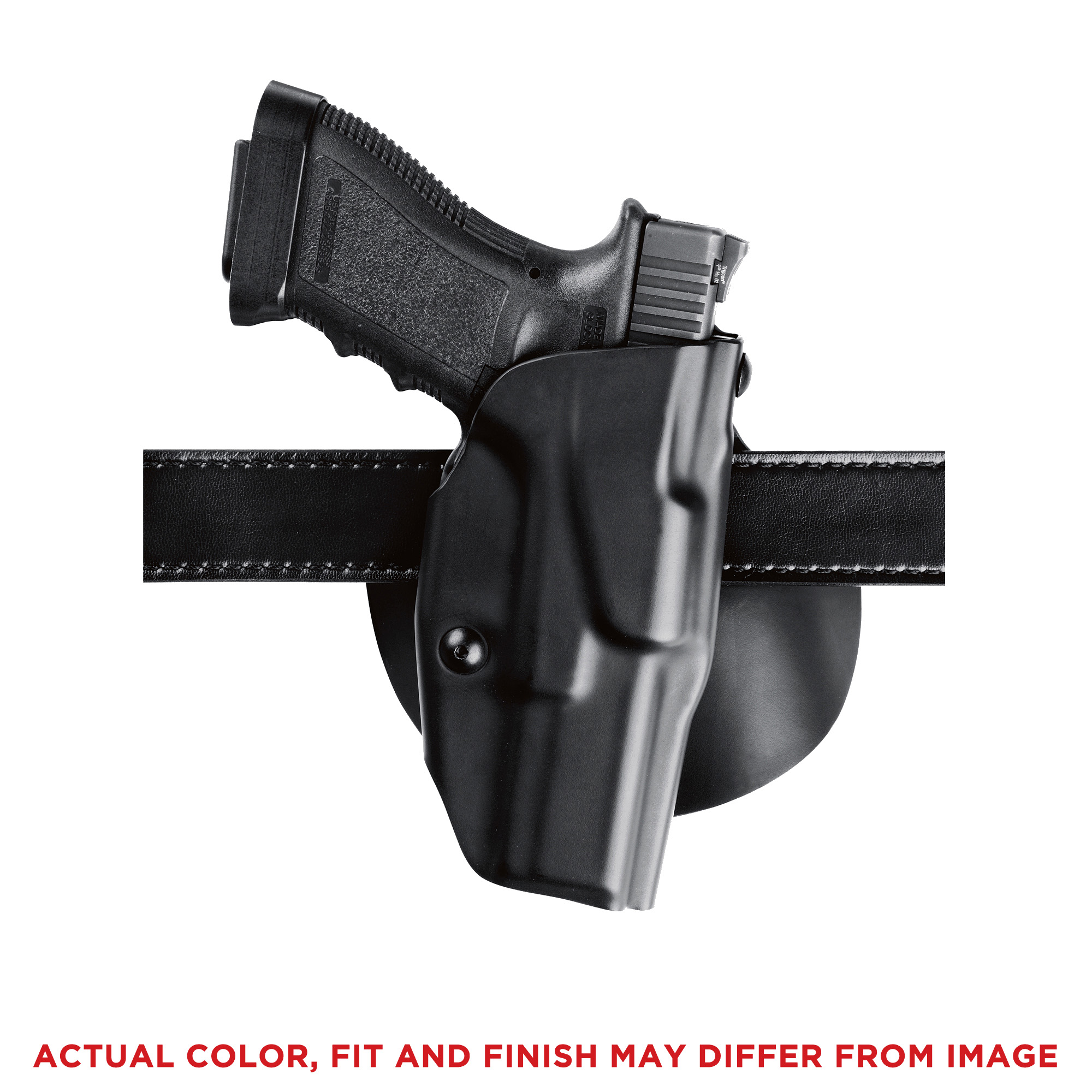 Safariland Glock 17/22 6378 Right Hand Leather ALS Paddle & Belt Slide Holster – Black