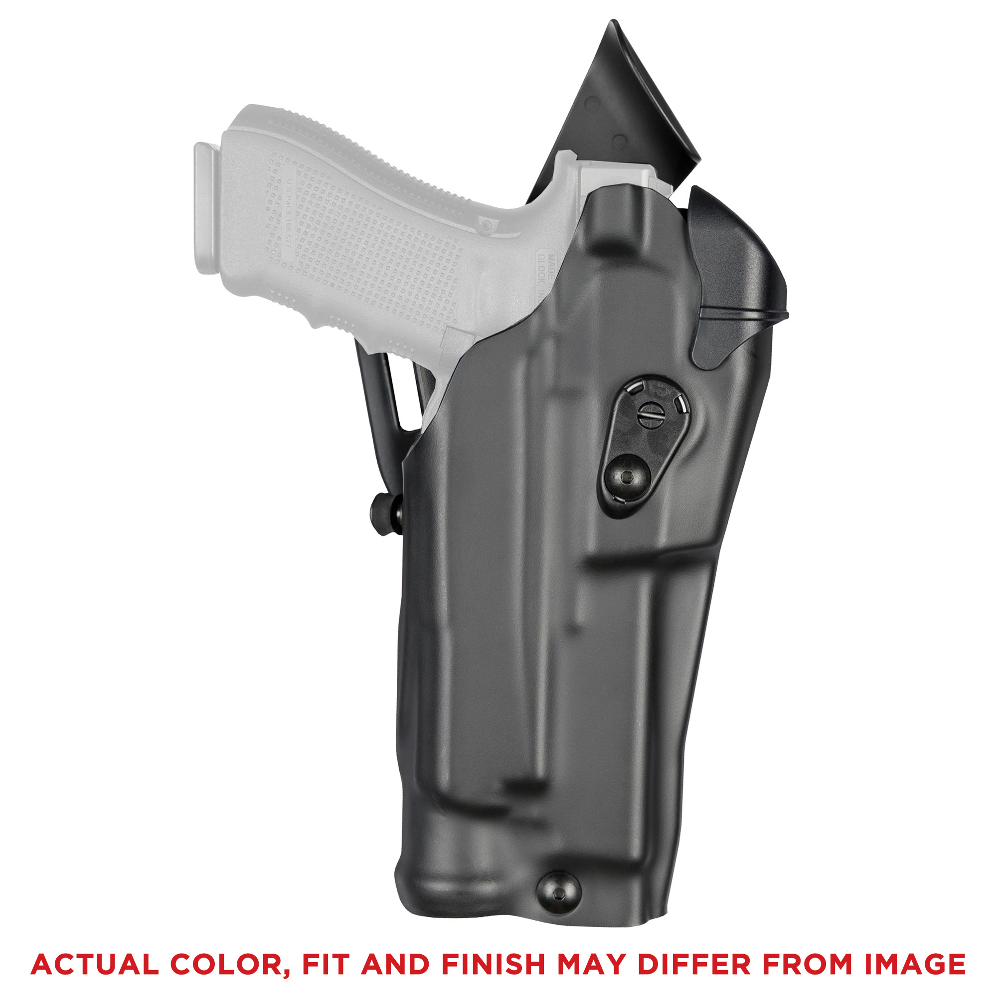 Safariland Glock 17 with Light 6390RDS Right Hand Polymer ALS Mid-Ride Level-I Retention Holster – Black