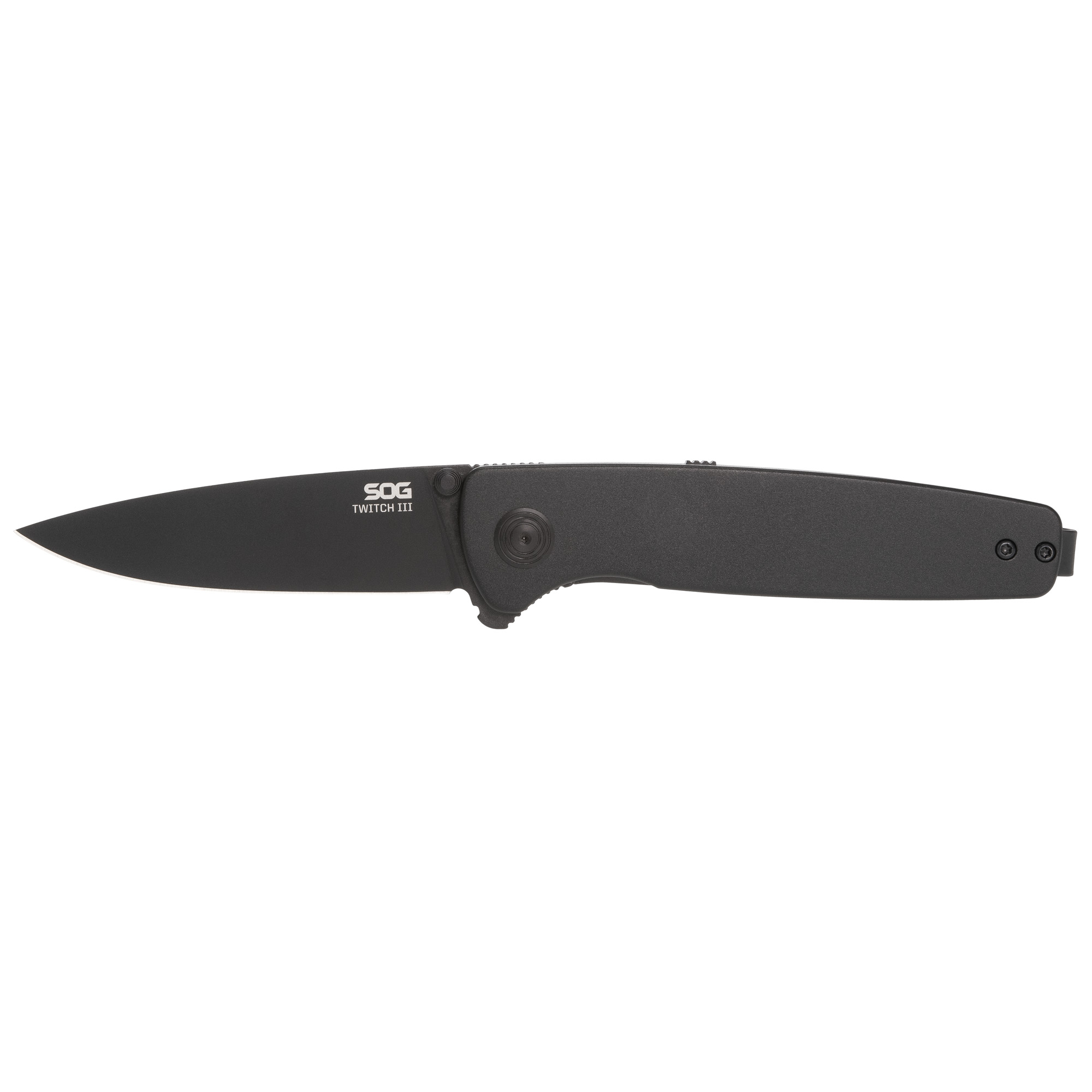 SOG Knives & Tools Twitch III 154CM Stainless Steel Folding Knife 3.1″ – Black