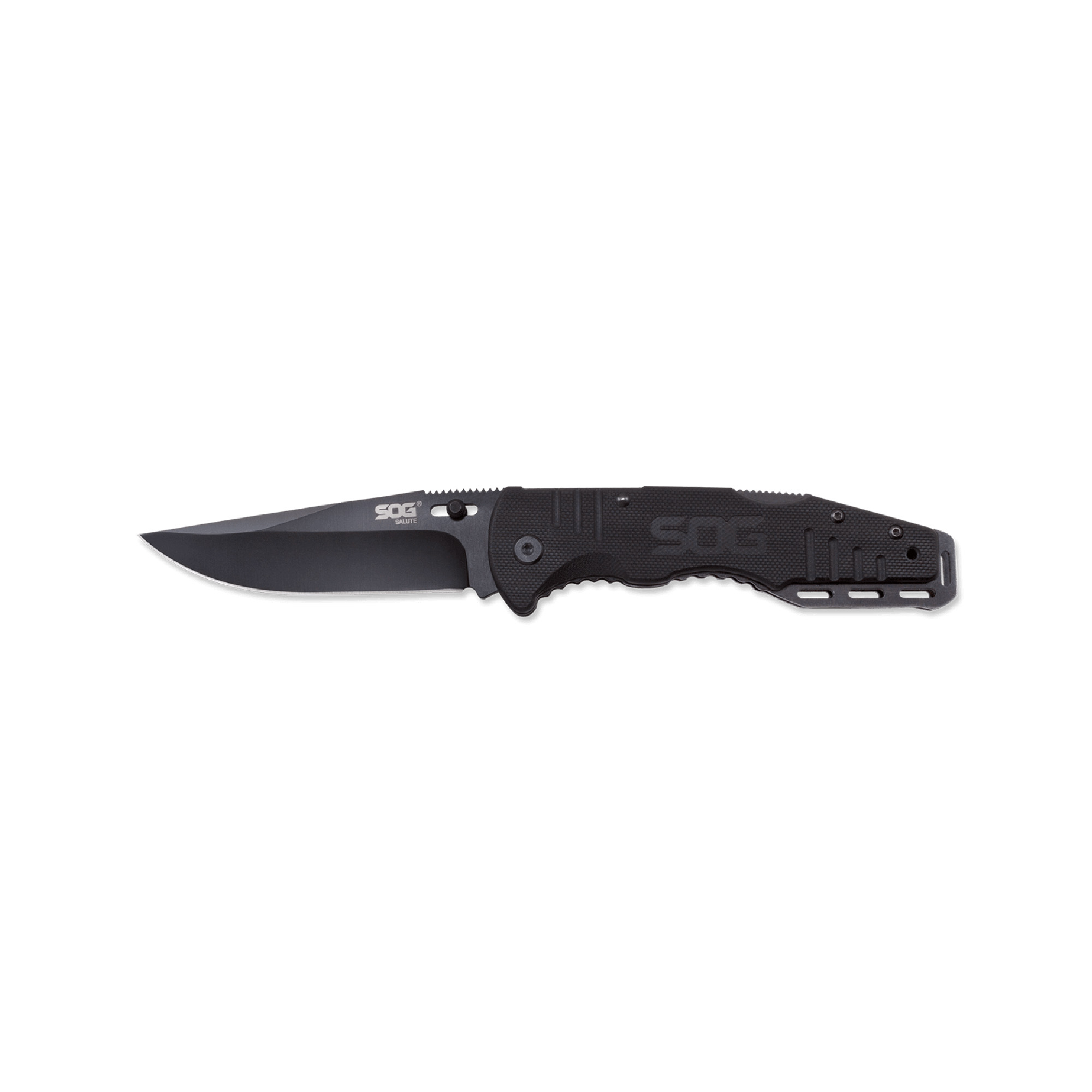 SOG Knives & Tools Salute G10 8Cr13MoV Folding Knife 3.625″ – Black