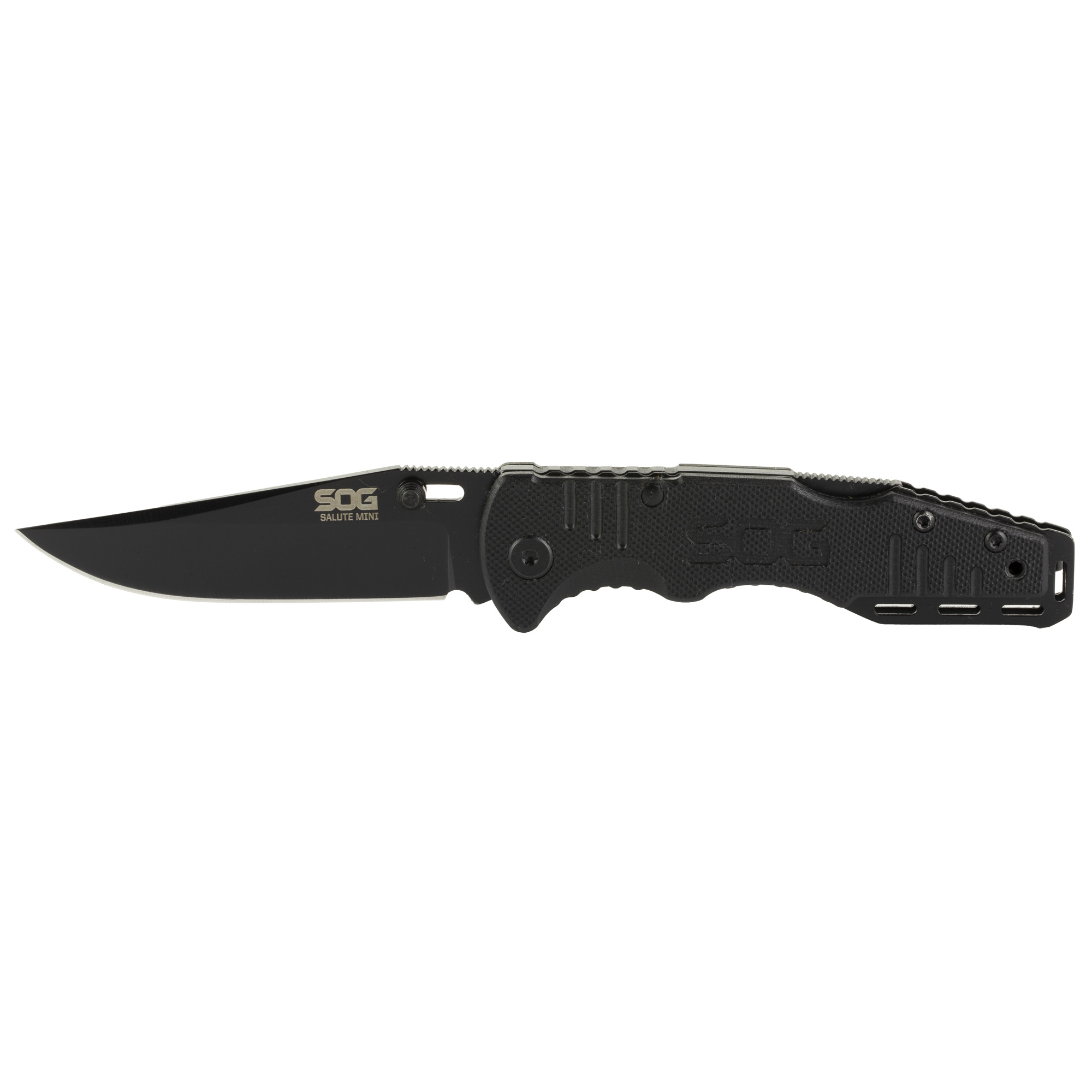 SOG Knives & Tools Salute G10 8Cr13MoV Folding Knife 3.1″ – Black