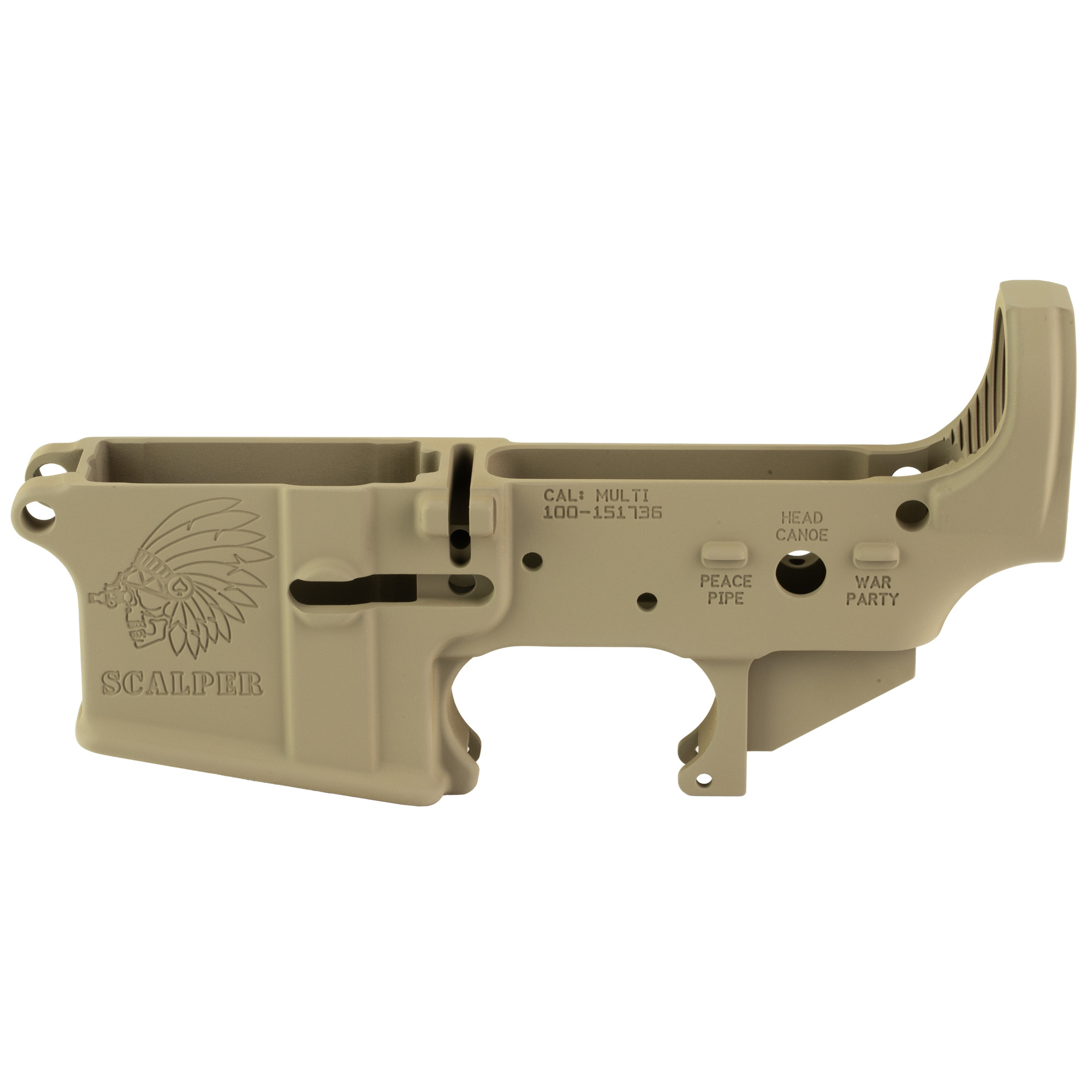 Sons of Liberty Gun Works (SOLGW) SCALPER Stripped Lower Receiver Multi – Flat Dark Earth