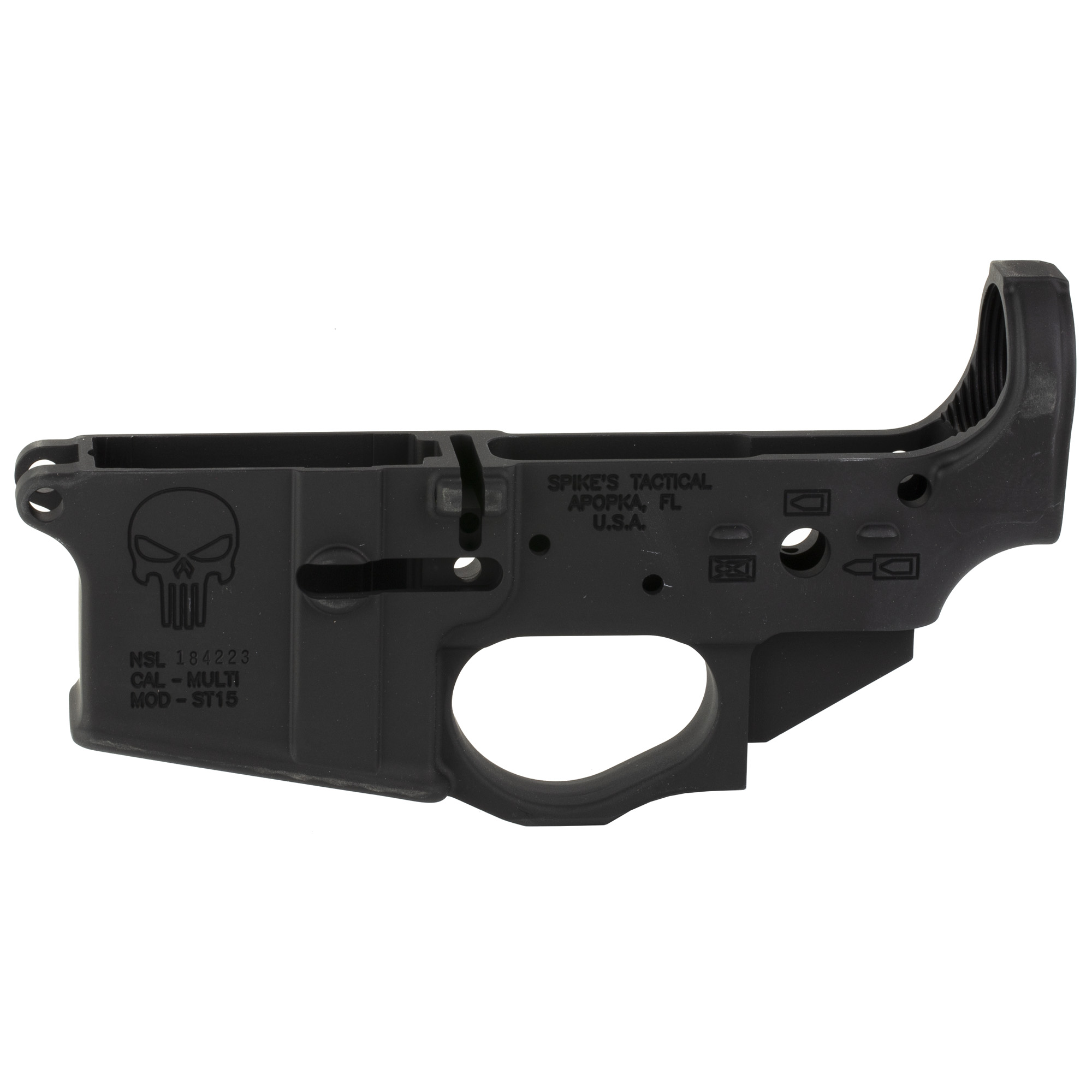 Spike’s Tactical Punisher Stripped Lower Receiver Multi – Black