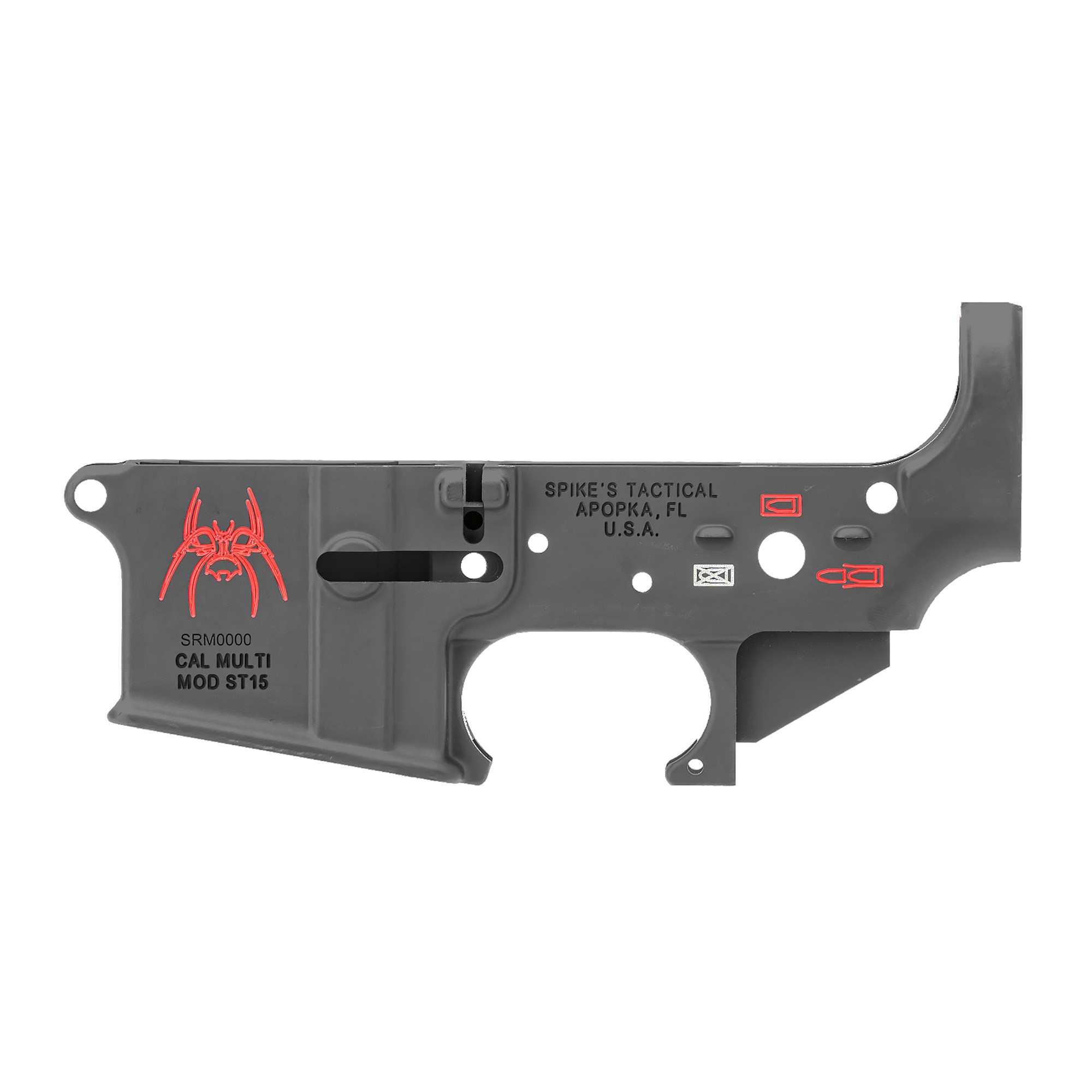 Spike’s Tactical STLS019 Spider Stripped Lower Receiver Multi – Black