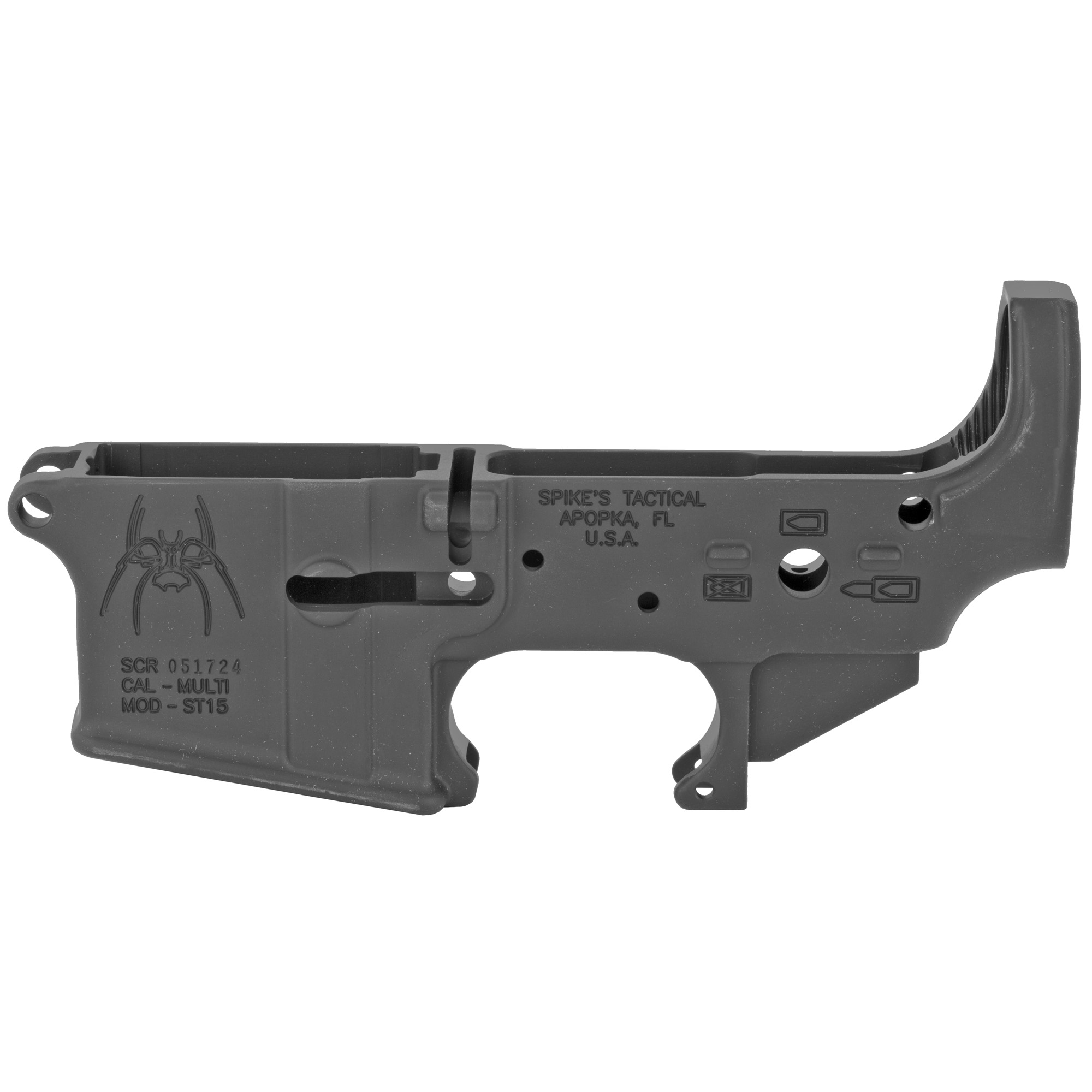 Spike’s Tactical STLS019 Spider Stripped Lower Receiver Multi – Black