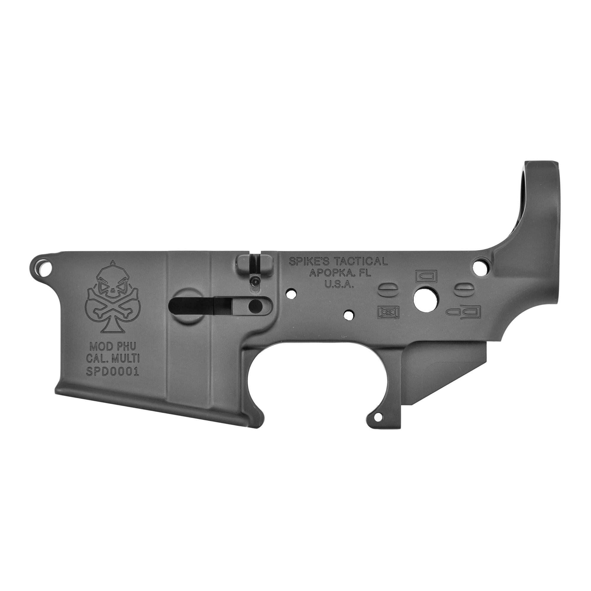 Spike’s Tactical STLS029 PHU Spade Stripped Lower Receiver Multi – Black